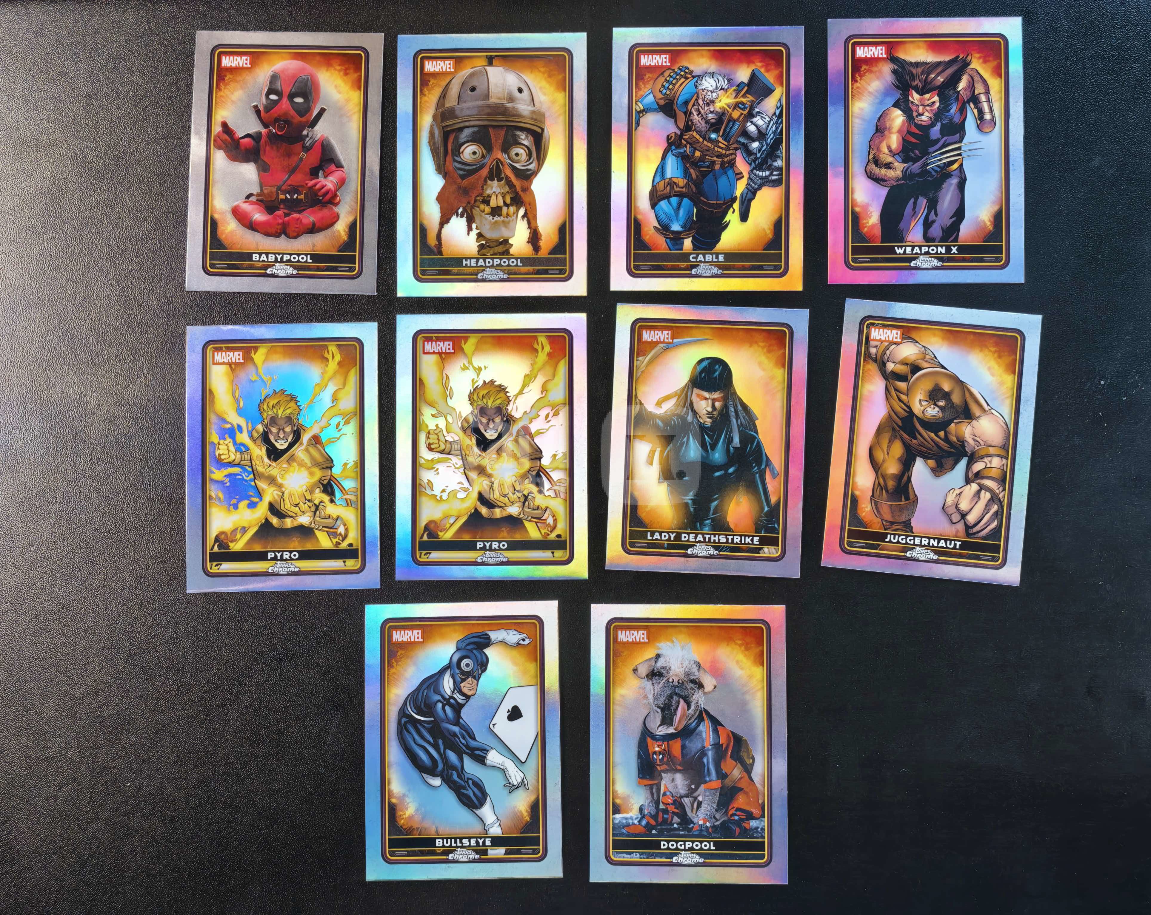2025 Topps Chrome Marvel Deadpool 漫威 死侍与金刚狼 银折 10张打包出 卡品如图 拍前看描述 只合并当天 不累计