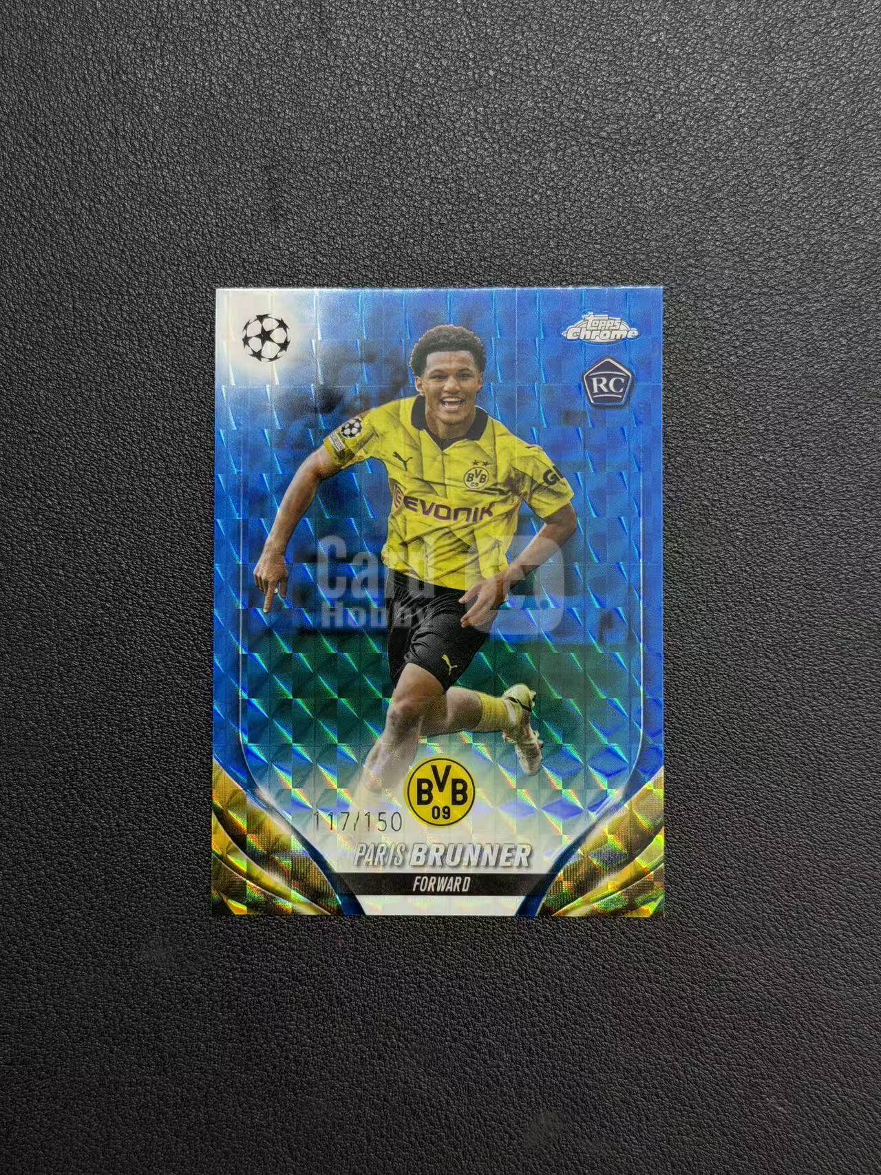 2024 Topps 碧玉 Paris Brunner 德甲 多特 多特蒙德 布伦纳 150编 RC 新秀 欧冠 卡品如图