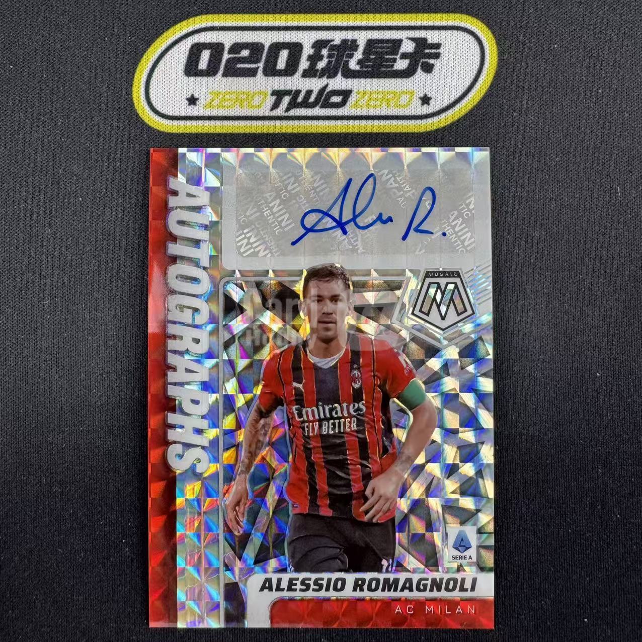 2021-22 Panini Mosaic Alessio Romagnoli 意甲马赛克 罗马尼奥利 马赛克银折 签字 AC米兰(OSORA)