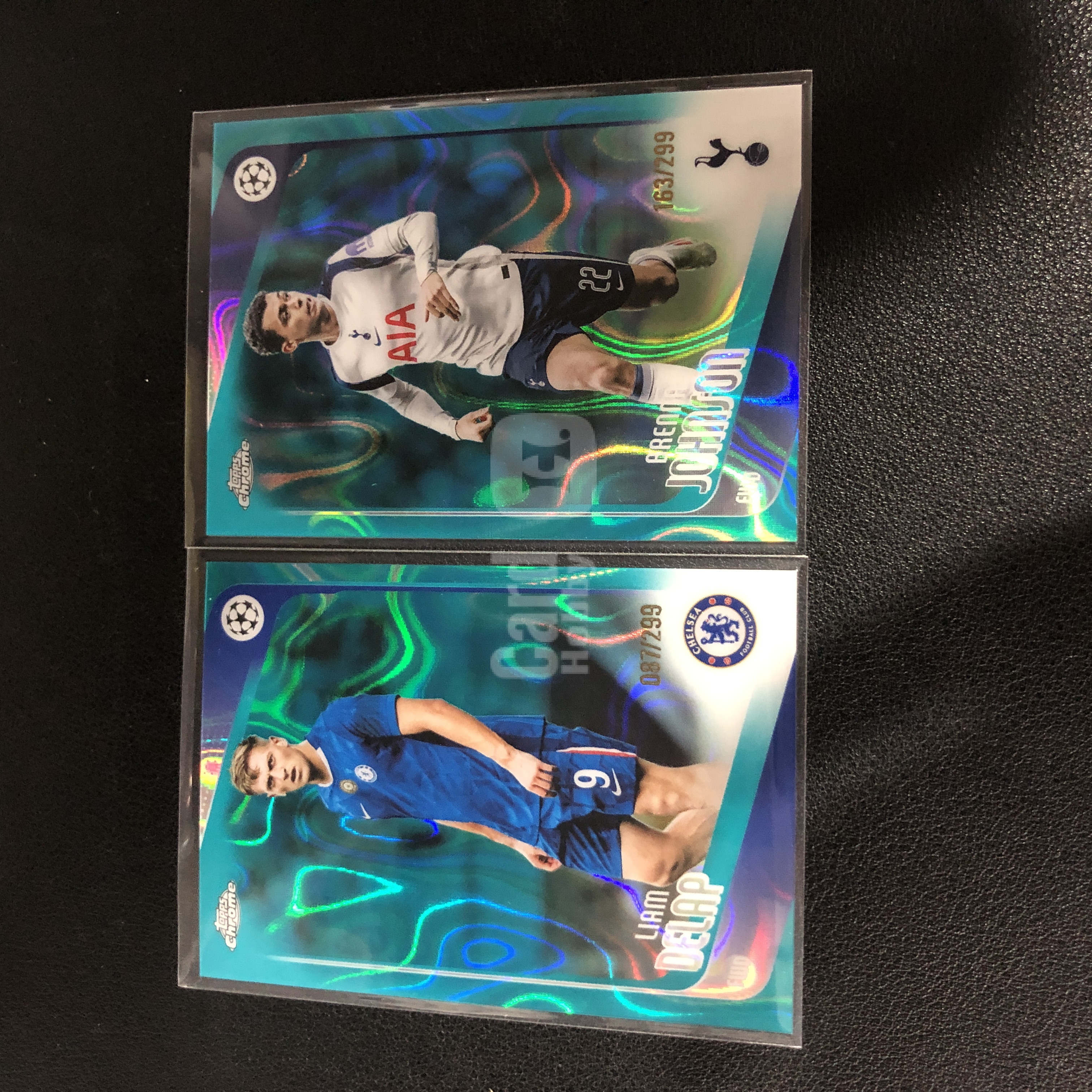 【拔脚代卖】2025-26 Topps Chrome 欧战TC  德拉普 布伦南约翰逊 299编 青绿熔岩折 2张打包 多图已拍仔细看图顺丰｜拔脚湃湃Q9