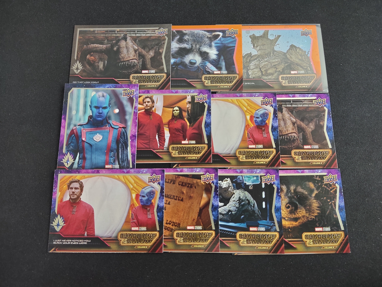 1-26 wgognn 26 【钢蛋儿拍卖】 UD 2024 Marvel 银河护卫队3 漫威  11张 特卡 base 不带折8张 折射3张 火箭浣熊 Rocket Raccoon 格鲁特 Groot 等 不保卡品