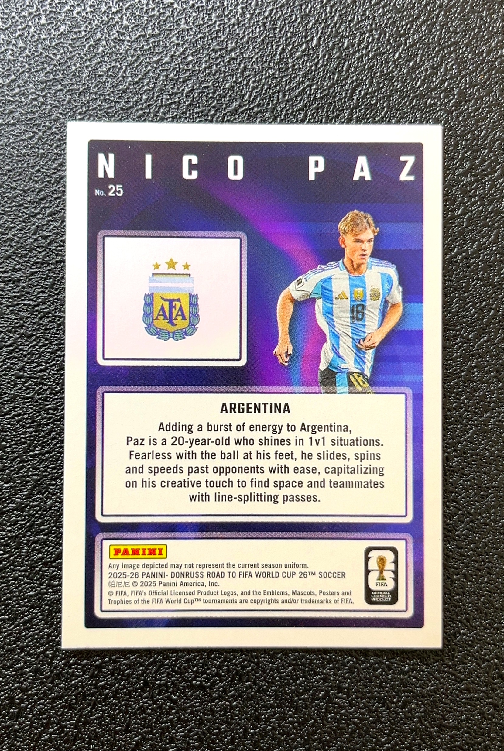 【岛屿拍卖】2025 Donruss Road to FIFA World Cup 26 Road to FIFA World Cup 26 世界杯 之路 Nico Paz 0024#357