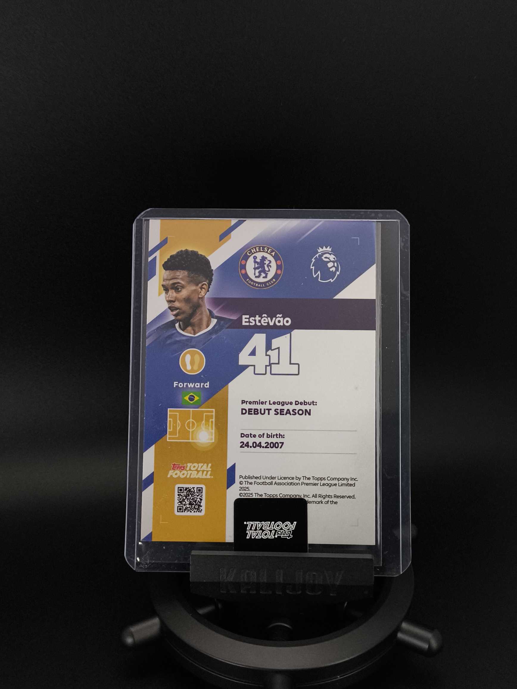 2025-26 Topps Total Football Estêvão RC 埃斯特旺 切尔西超新星 埃斯特旺 切尔西 蓝军 巴西 13/50编 TTF 原卡夹