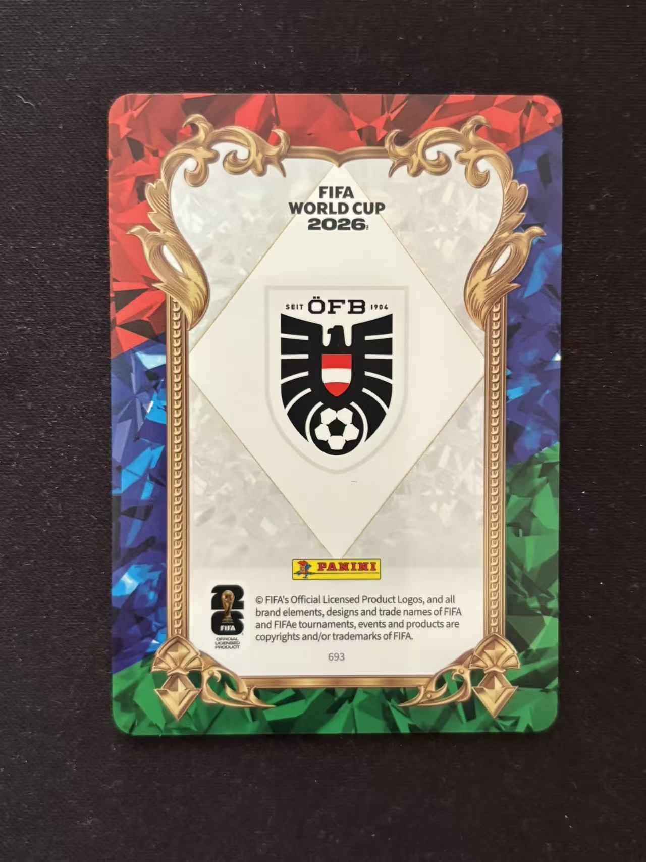 【星辰】2026 Panini 卡游 FIFA WORLD CUP 世界杯 50元包 厚卡 铭金卡 超凡系列 奥地利 格雷戈里奇 GREGORITSCH 折射 特卡 实卡精美