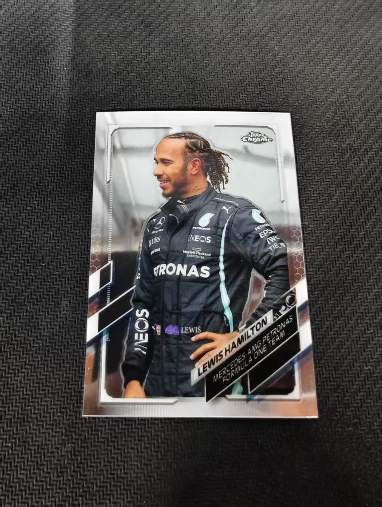 【可合并,不累计】2021 Topps Chrome Lewis Hamilton F1 梅赛德斯奔驰车队 刘易斯 汉密尔顿 划痕 边角瑕疵 #40