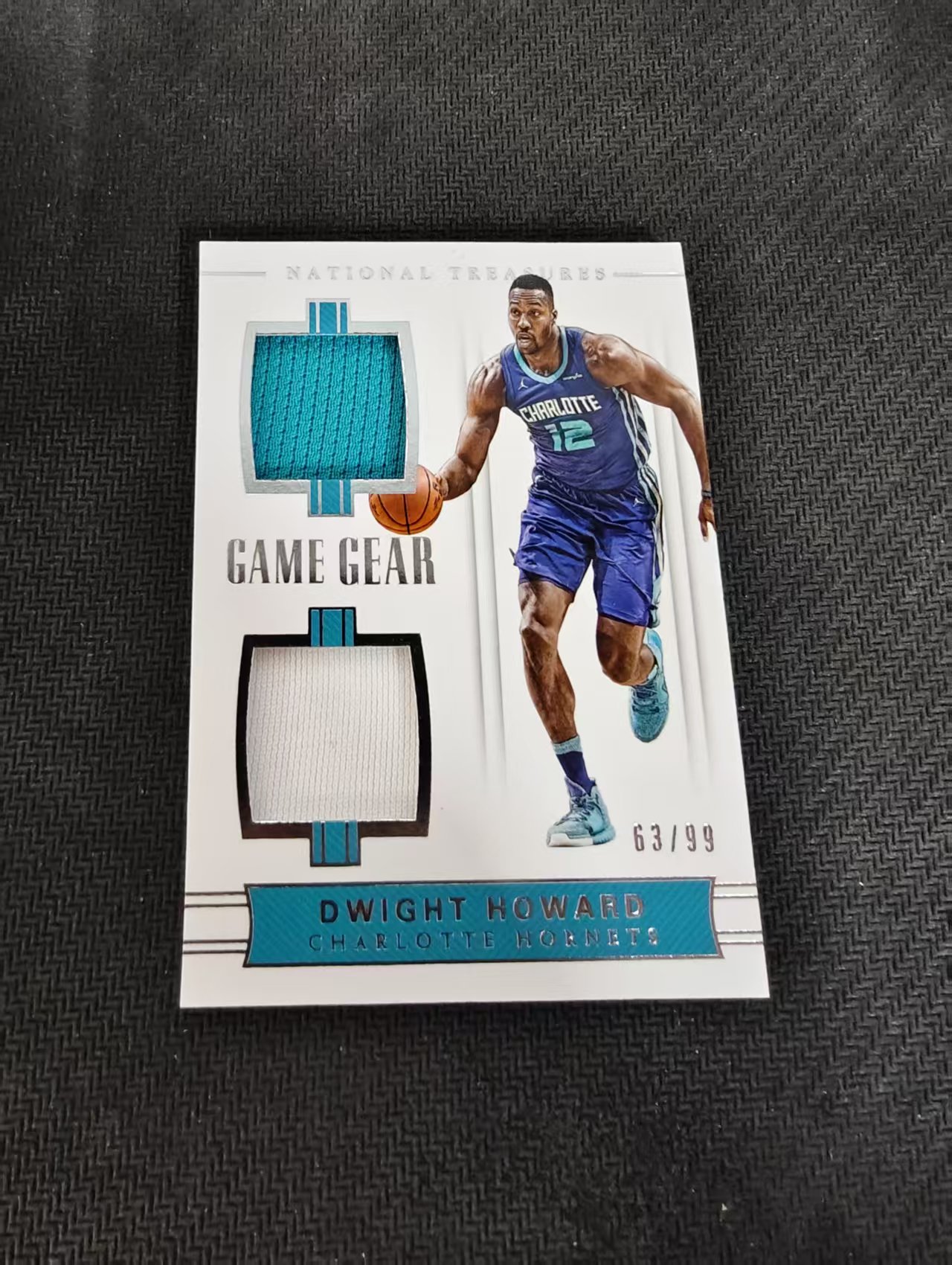 【汽水拍卖】2017-18 Panini National Treasures Dwight Howard 国宝 霍华德 黄蜂 球衣 物料 /99编 双窗物料
