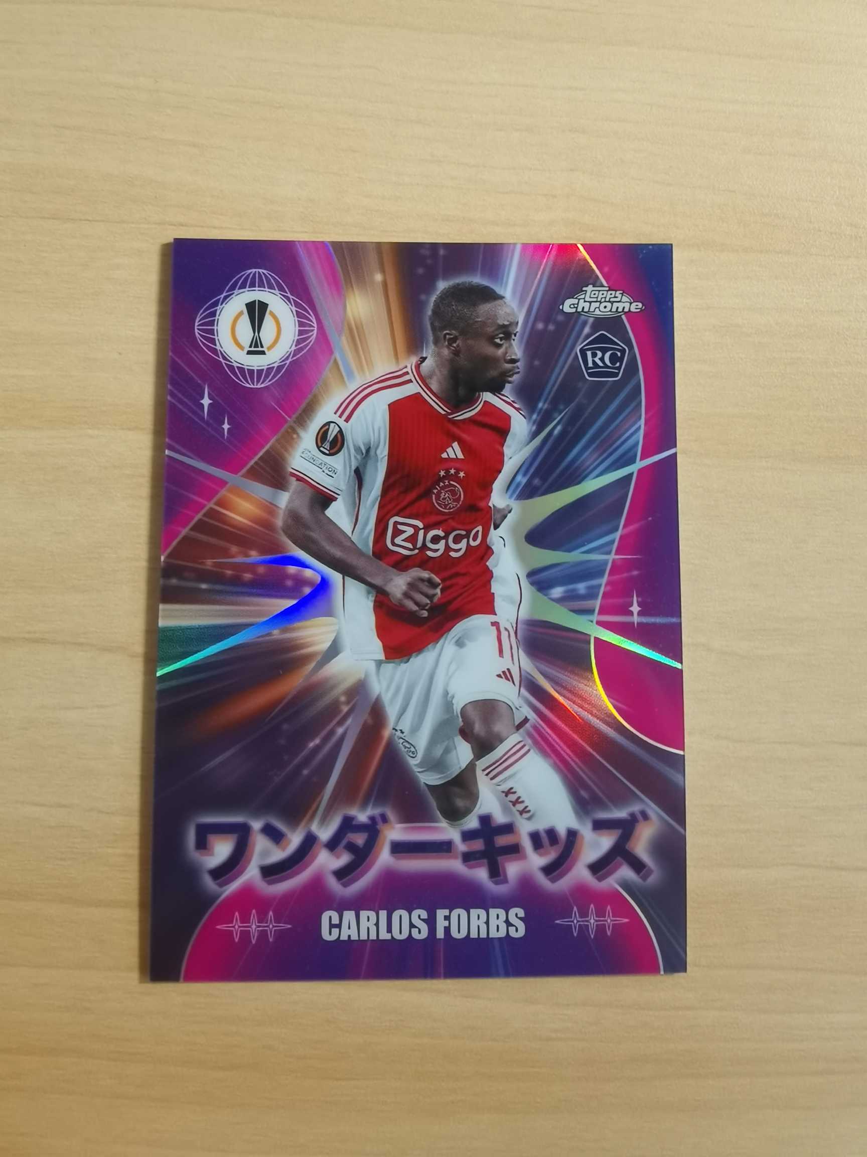 2024 Topps UEFA Champions League Carlos Forbs 欧战 日版 樱花 UCC 阿贾克斯 卡洛斯 福布斯 新秀 rc 神奇小妖特卡 银折 折射