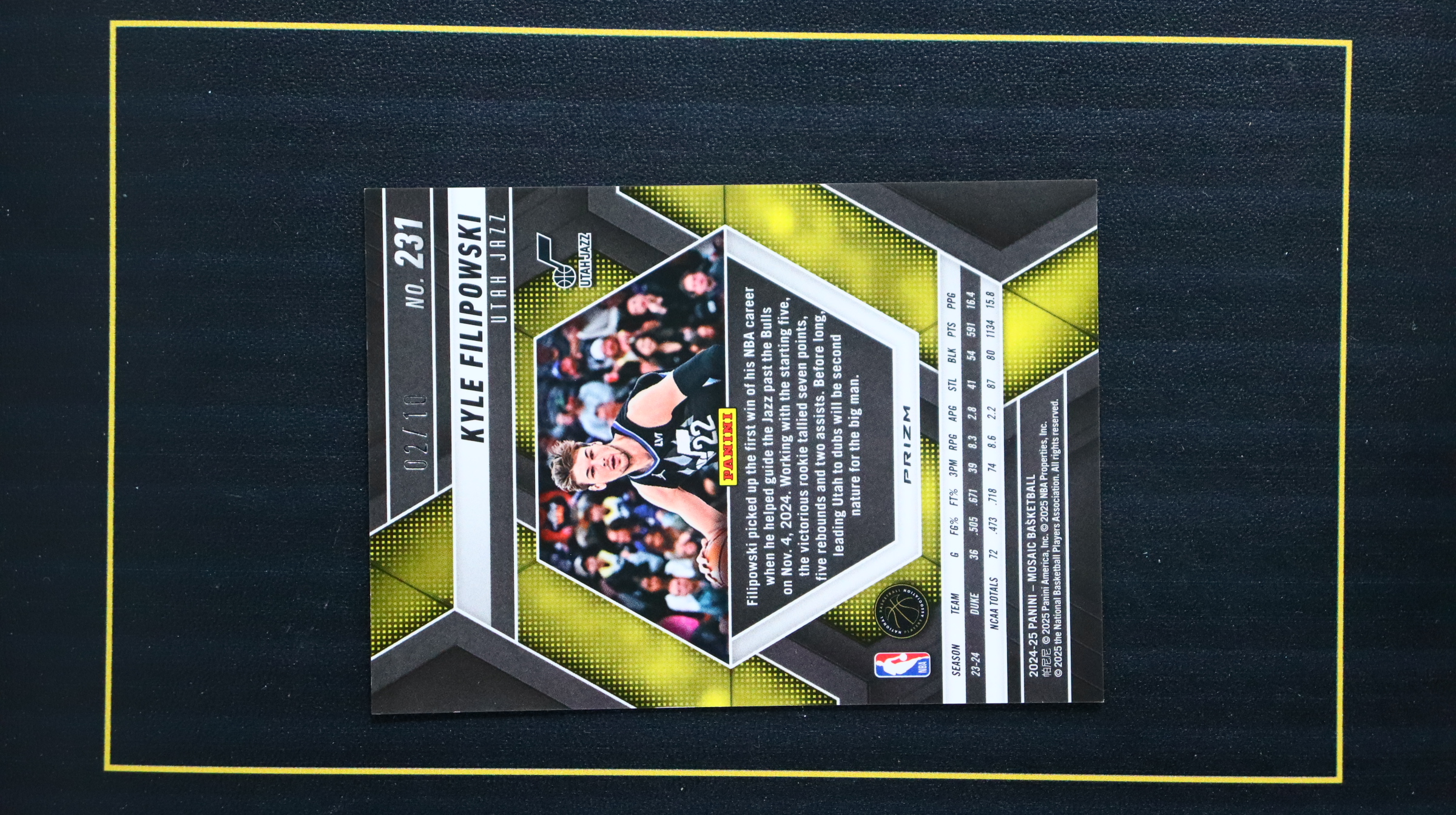 Carte De Collection Basket 2024 Triographie Avec Buzelis, Edey, Filipowski - Autographiée 1/1