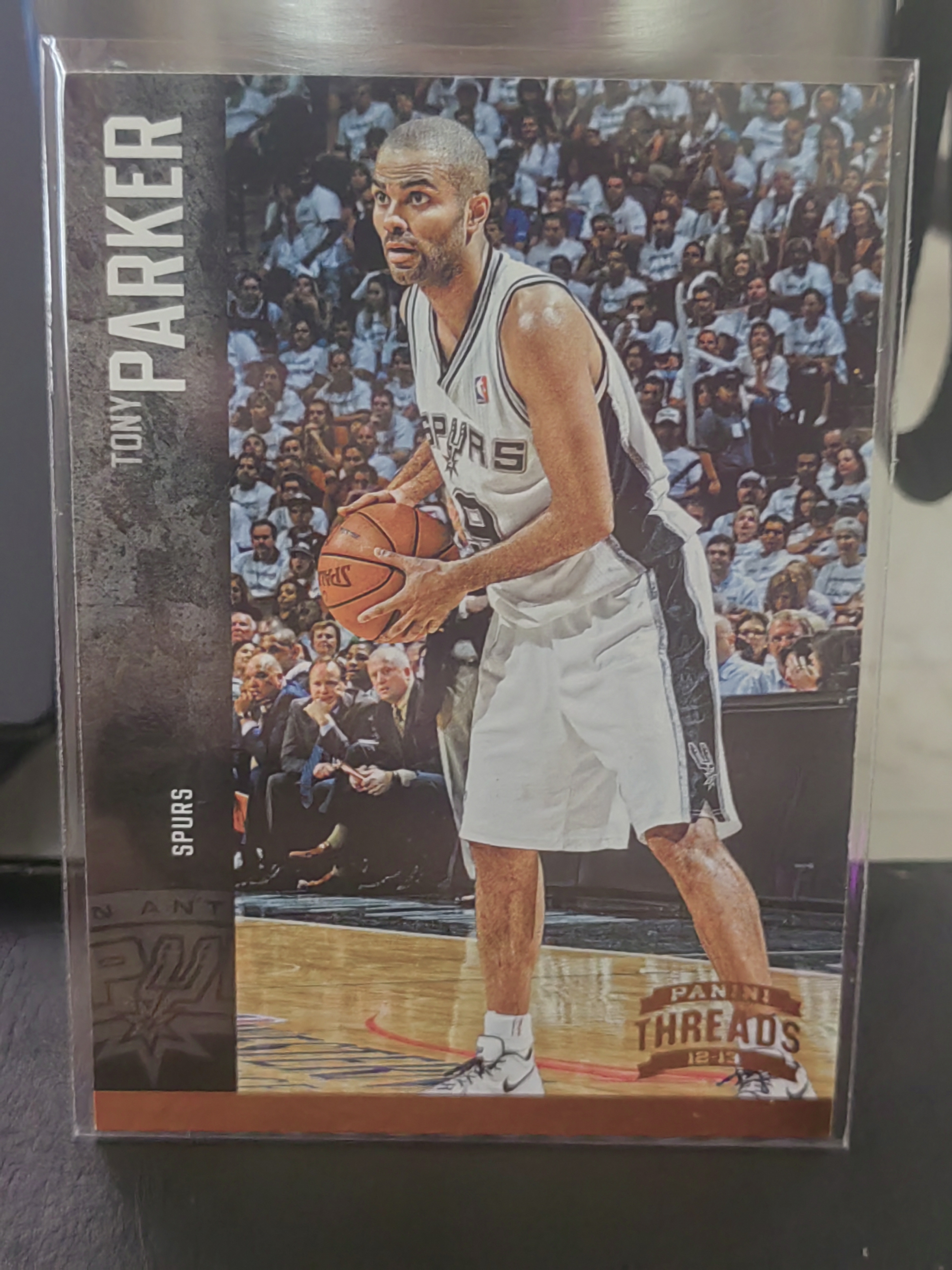 2012 Panini Threads Tony Parker 小背心 金标 托尼 帕克 法国跑车 马刺 篮 白边白角 不保卡品 卡品如图