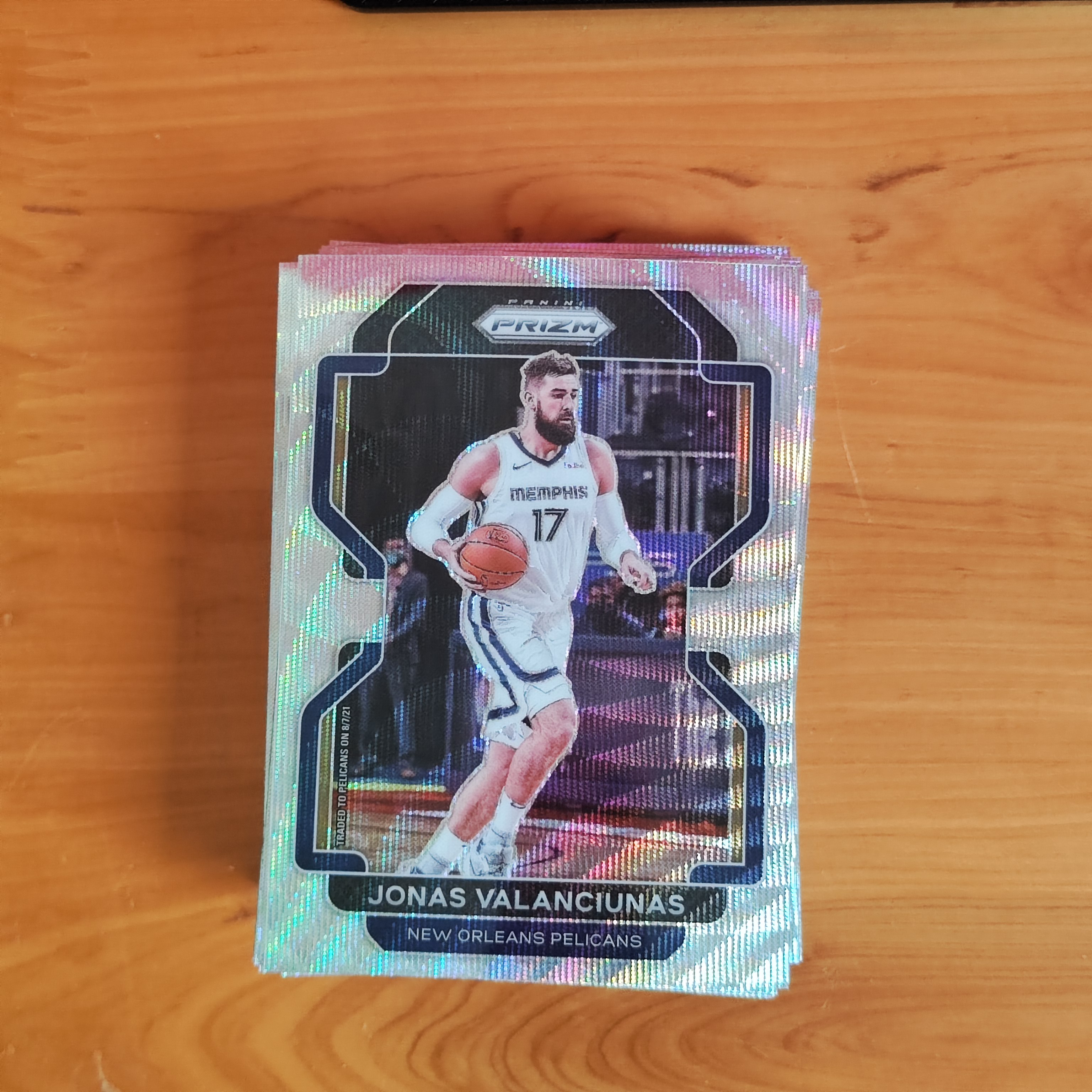 2021-22 Panini Prizm Jonas Valanciunas 银波纹折  瓦兰丘纳斯 卡品如图 A08