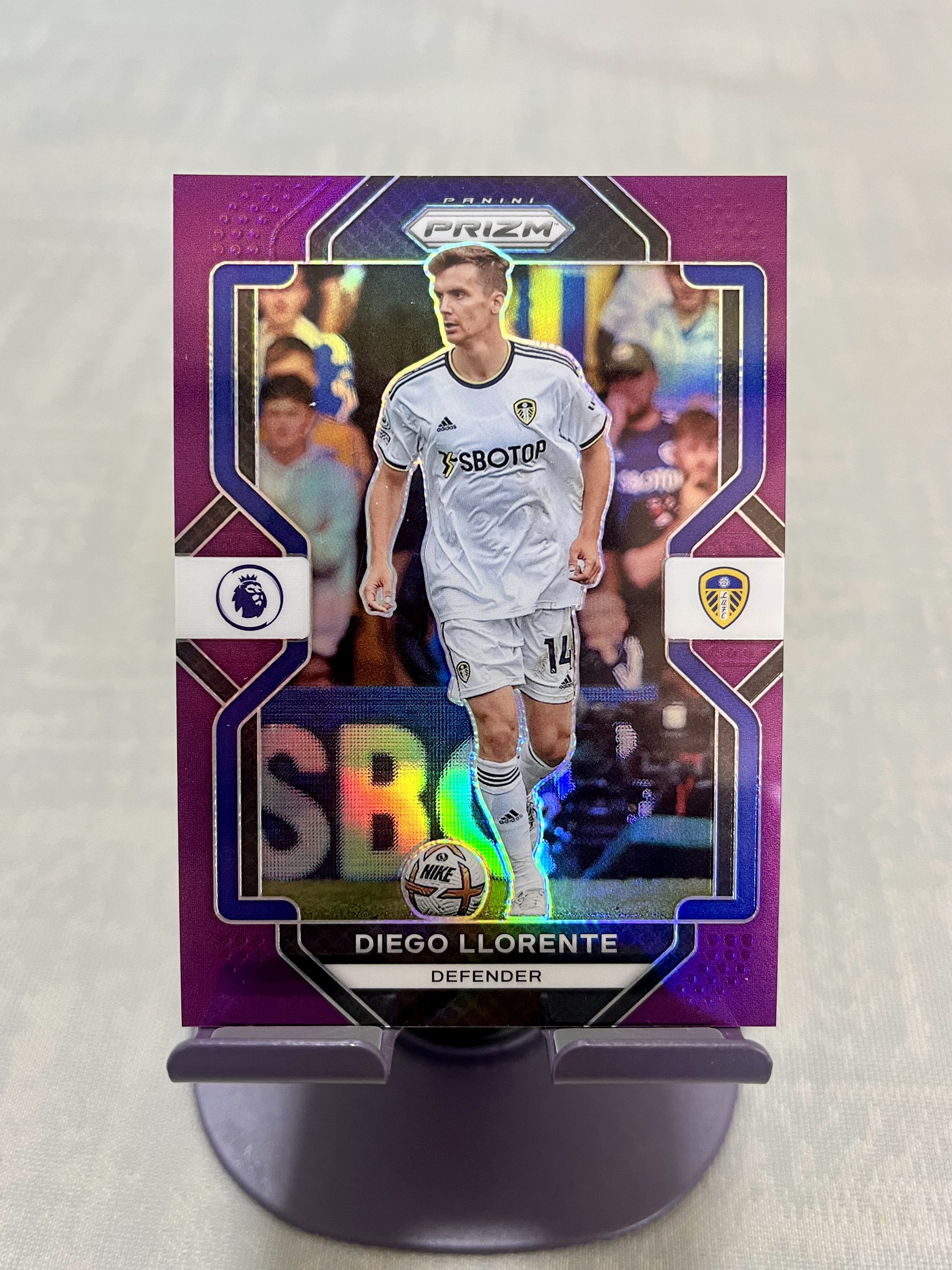 2022-23 Panini Prizm Diego llorente 迭戈 略伦特 利兹联【带编 35/49编 紫平行 折射 英超 pz】#631