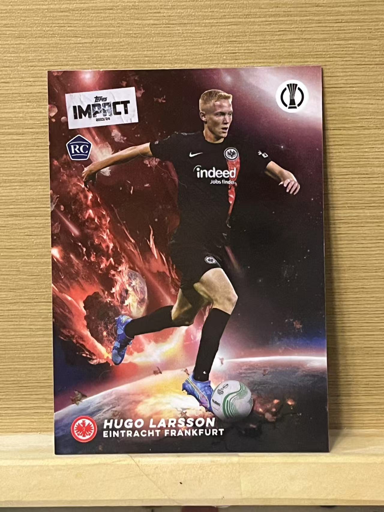 2024 Topps UEFA hugo  larsson RC 雨果 拉尔森 新秀 法兰克福 欧冠 冲击盒 卡品如图 收藏必备 A56