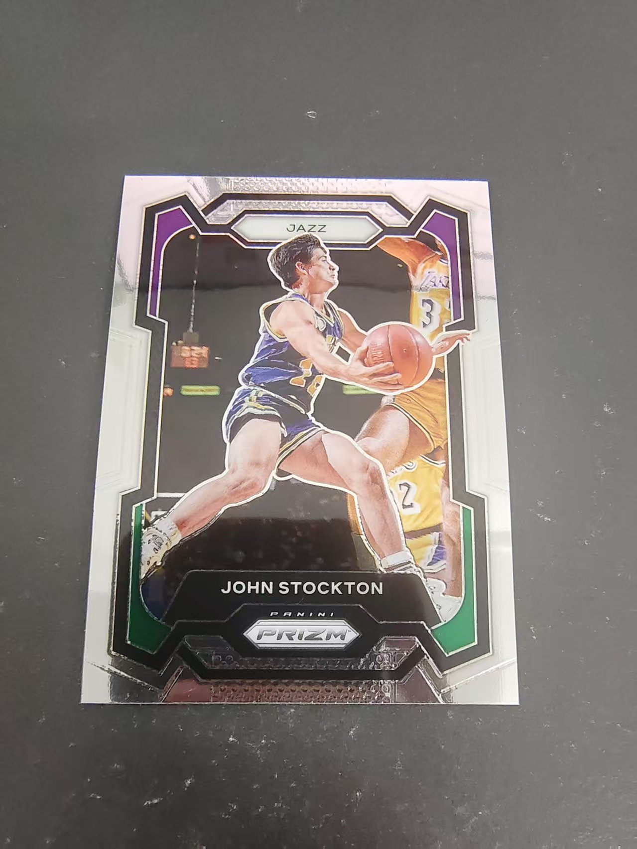 【可合并,不累计】2023-24 Panini Prizm John Stockton 约翰 斯托克顿 爵士 PZ 划痕 边角微瑕 #198
