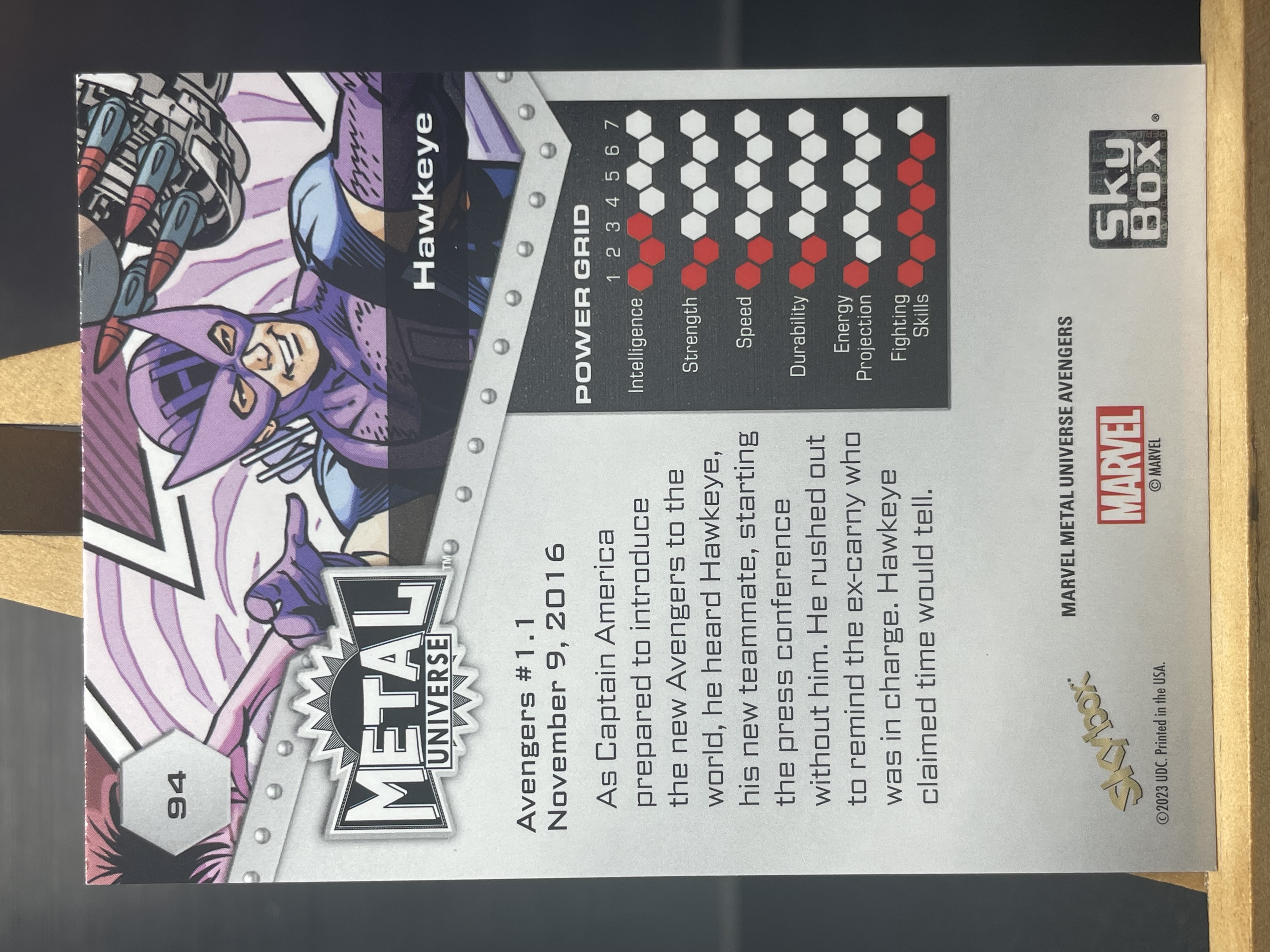 (A3) 2023 SKYBOX MARVEL 漫威 BASE 鹰眼 实卡好看 收藏凑套必备 卡品如图 !!!