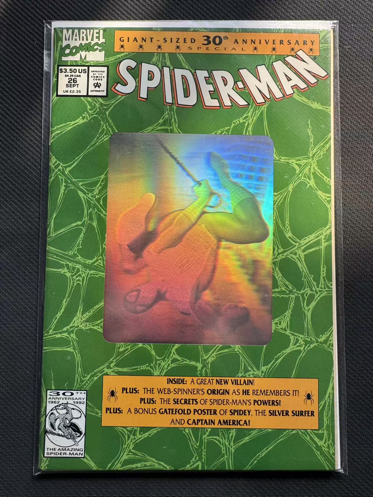 1993 Marvel 美漫 杂志期刊 蜘蛛侠 古早刊 3D全息刊 官方漫画 美漫期刊 杂志书刊 变体、贸易、小标 带膜带背板