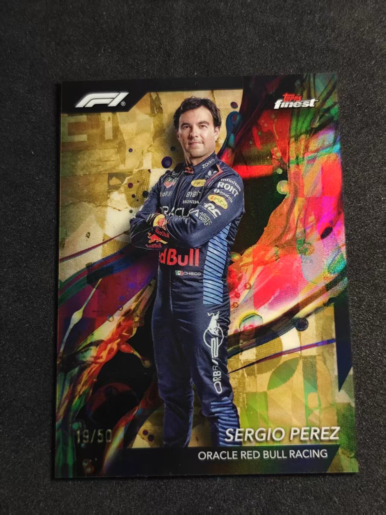 2024 Topps Finest Sergio Perez F1赛车 塞尔吉奥 佩雷斯 Sergio Perez 19/50编 金折 红牛车队 卡品如图