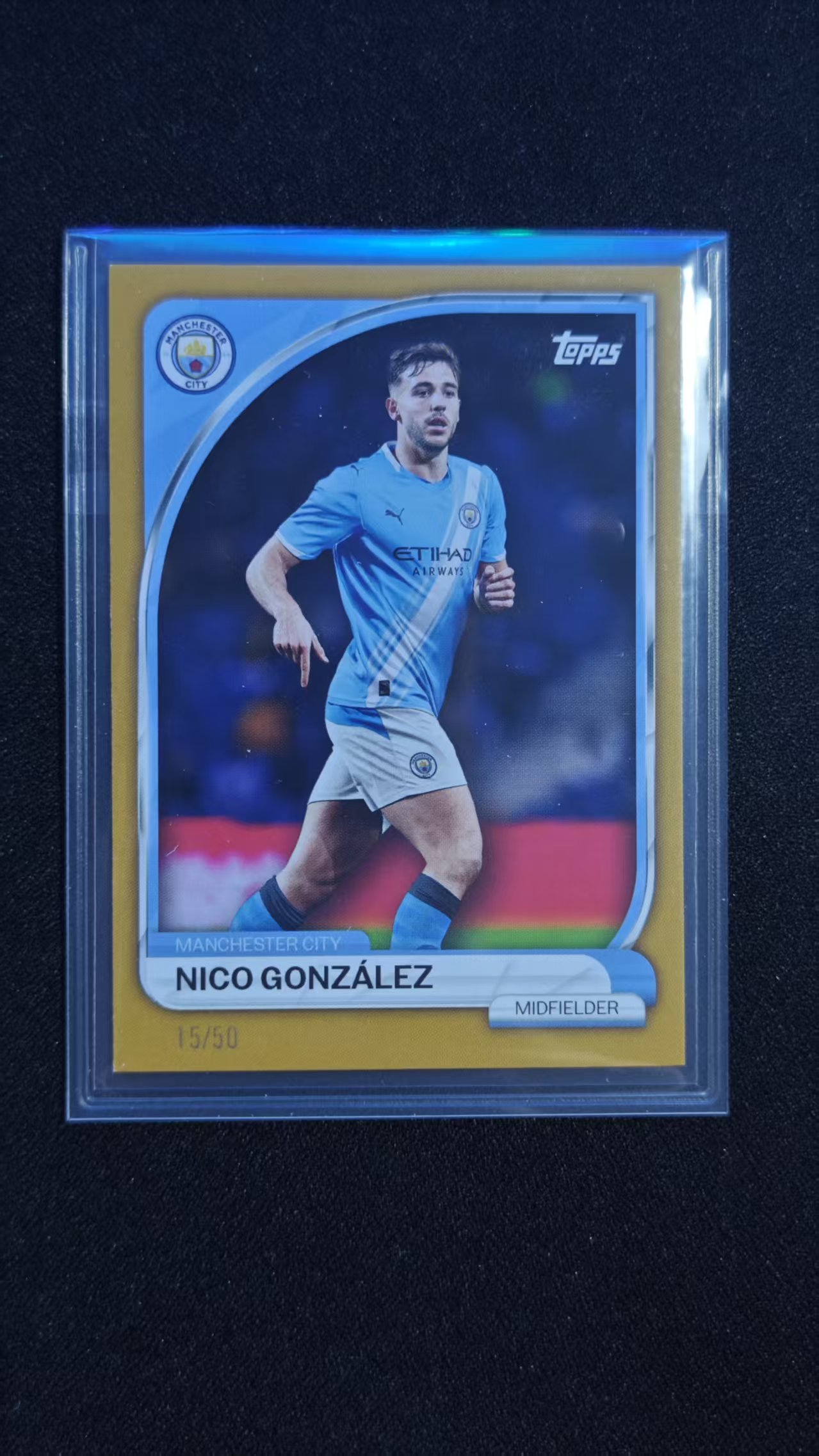 2025 Topps Topps Nico Gonzalez 2025-2026 曼城铁盒 尼科 冈萨雷斯 50编 金折 卡品如图 收藏必备