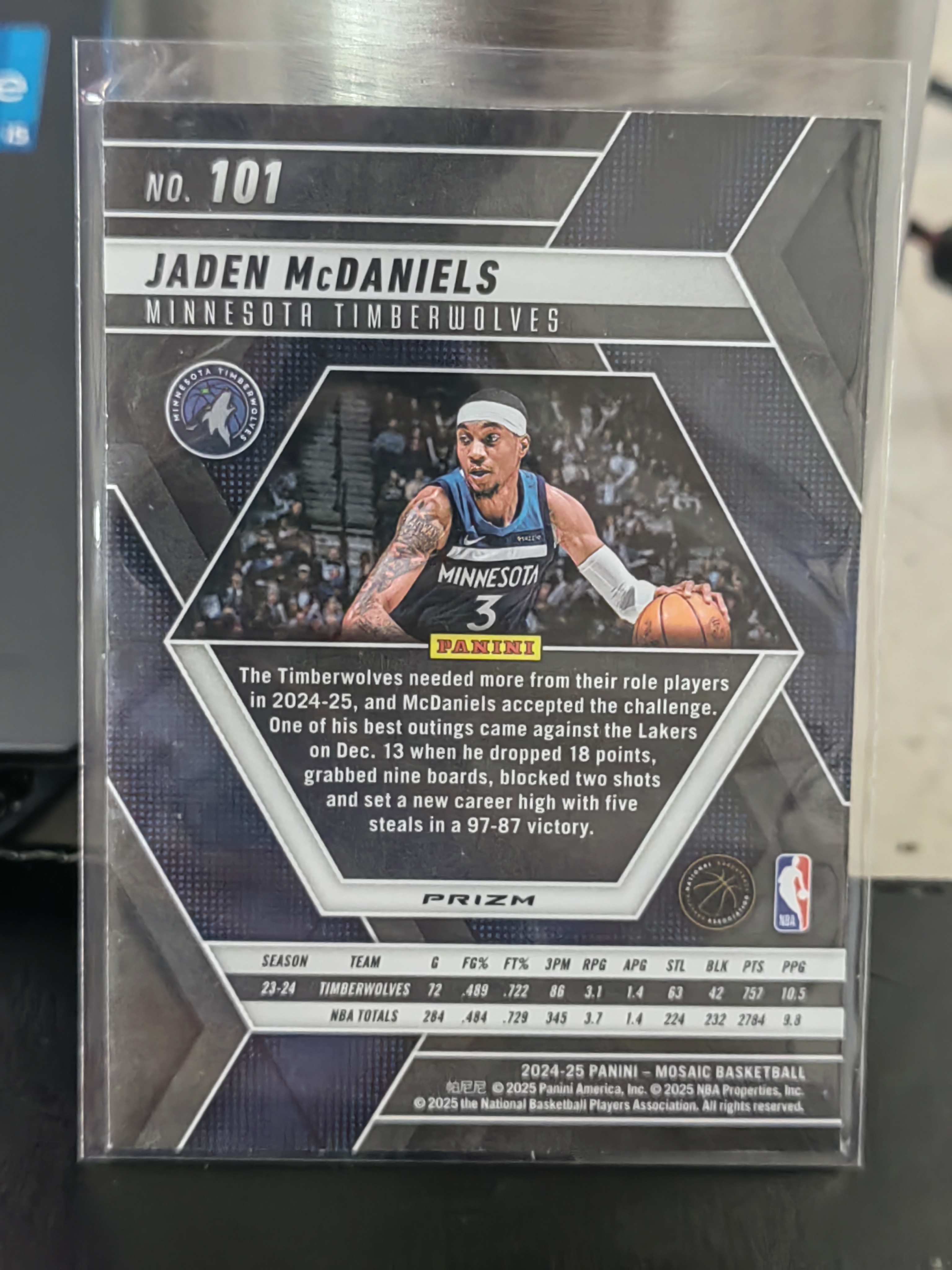 2024-25 Panini Mosaic Jaylen Brown 马赛克 杰伦布朗 凯尔特人 绿折 绿格子折 篮 白边白角 不保卡品 卡品如图