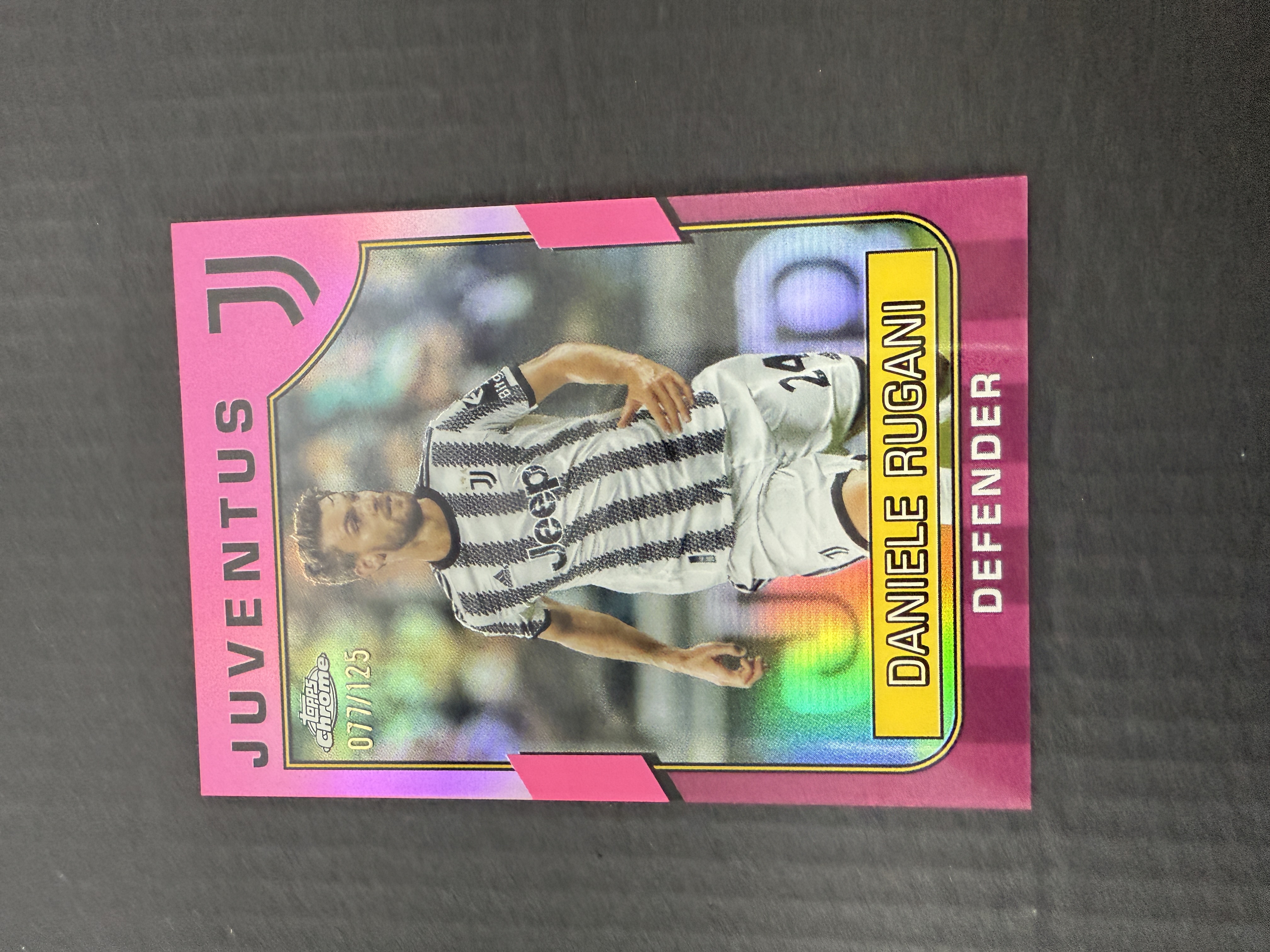 【GOAT山羊拍卖】D哥 2023-24赛季 topps chrome尤文图斯队盒系列 鲁加尼 粉折 /125 尤文图斯 品相如图