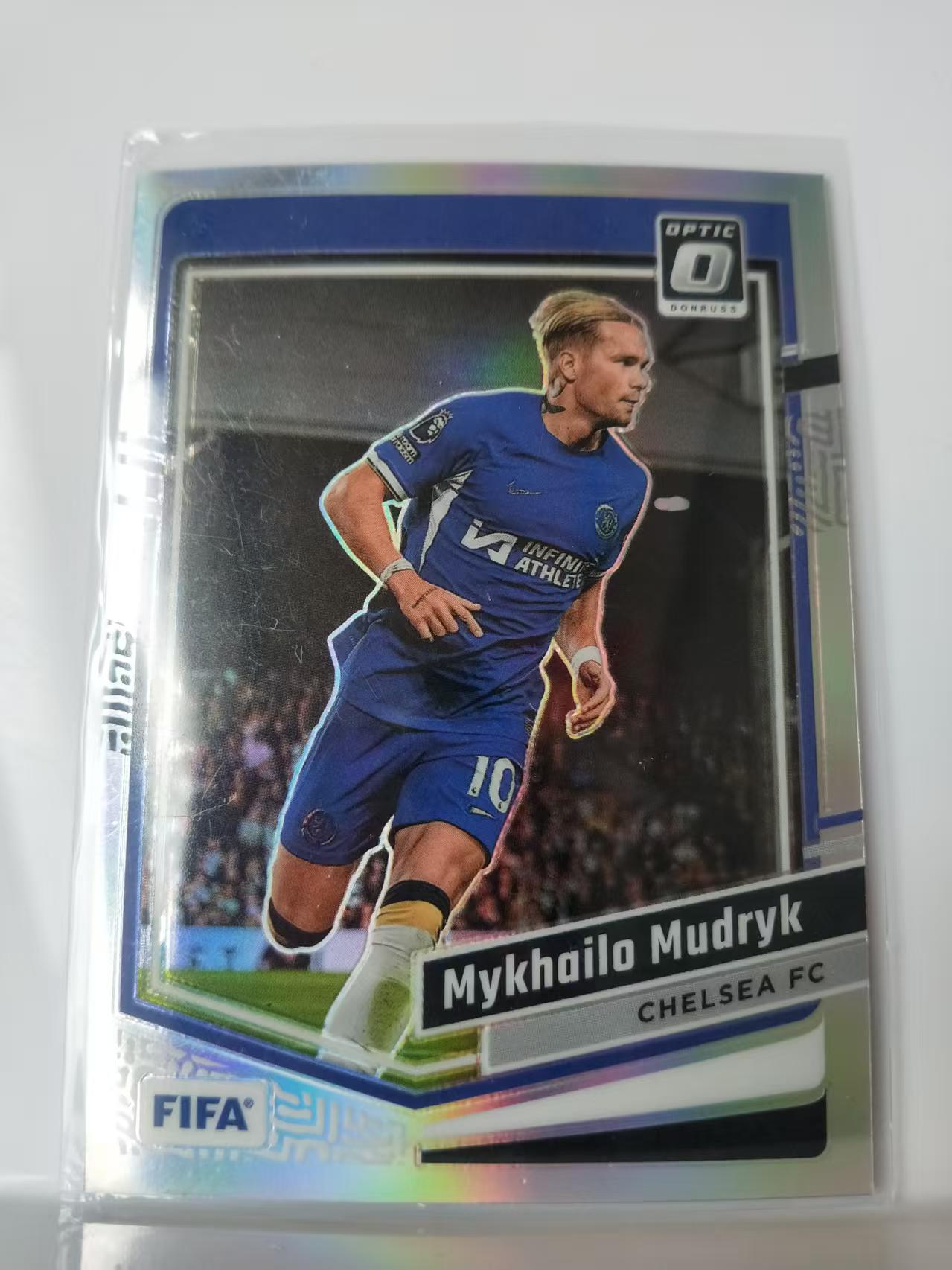 2023-24 Panini Donruss Mykhailo Mudryk 切尔西 穆德里克  FIFA 银折 杜蕾斯Optic O版 卡品如图 Q020D