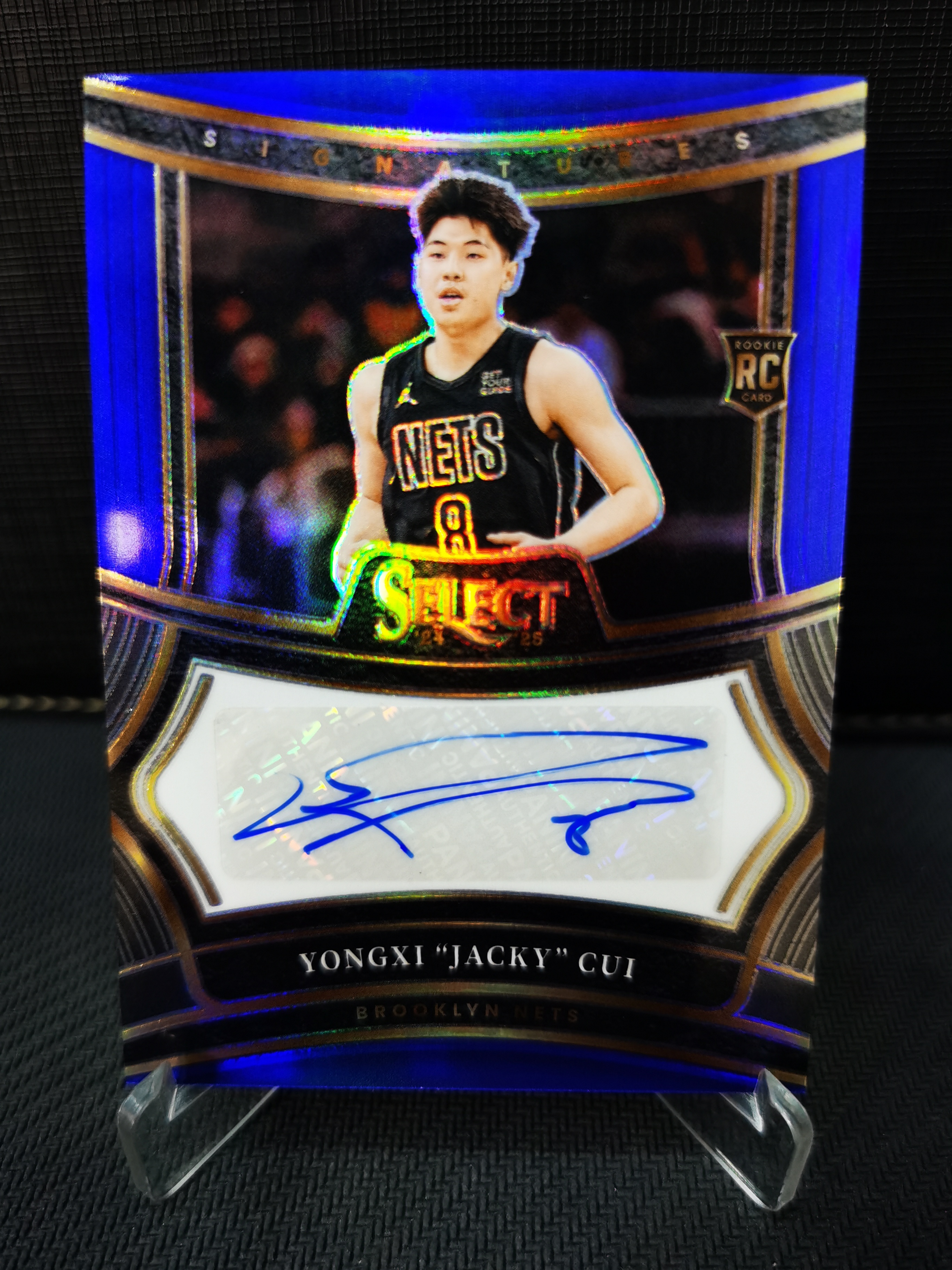 2024-25 Panini Select 签字 49编 篮网 崔永熙 RC 新秀 折射 蓝折 收藏必备 卡品如图 -浅谈即止-【乌苏拍卖】