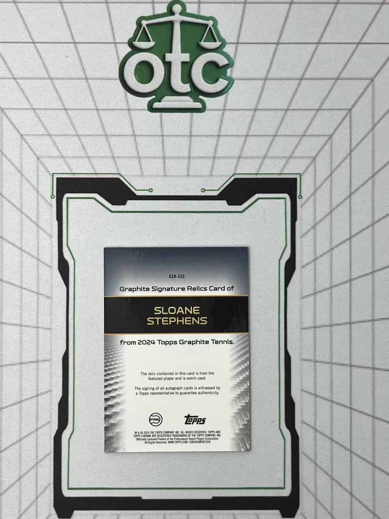 2024 Topps Graphite Sloane Stephens 【盎司收藏】网球 石墨 斯隆 史蒂芬斯 银折 签字 球衣物料切割 JA 高端系列 JJ27