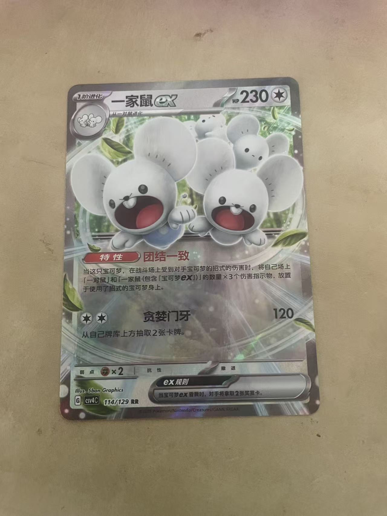 2024 Pokemon TCG 1 一家鼠EX chs 宝可梦 简中 木水拍卖 第二百二十三期
