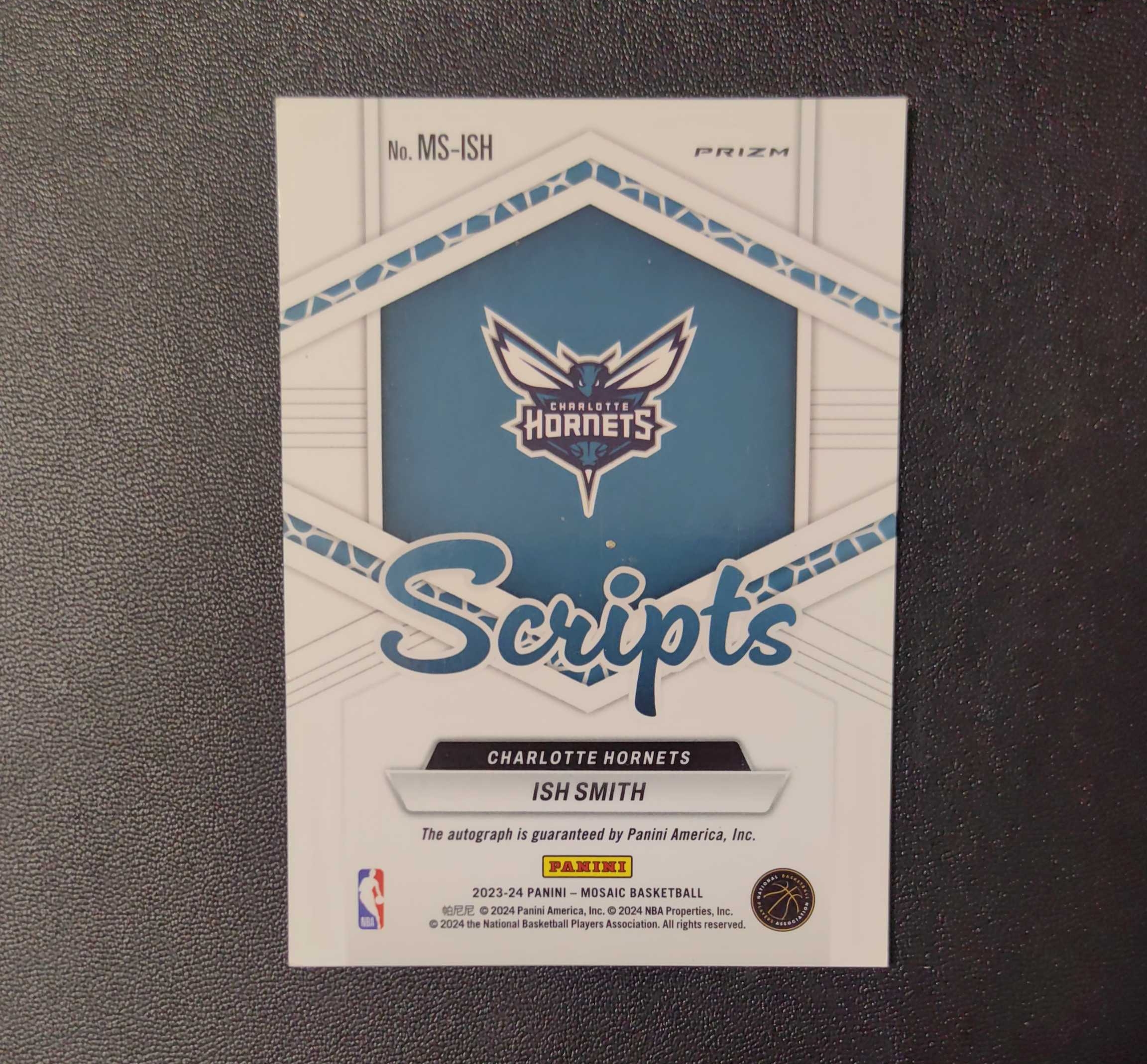 2023-24 MOSAIC 马赛克系列 ISH SMITH 史密斯 马赛克折 签字 夏洛特黄蜂队 控球后卫 东契奇 sga 库里 文班亚马 詹姆斯