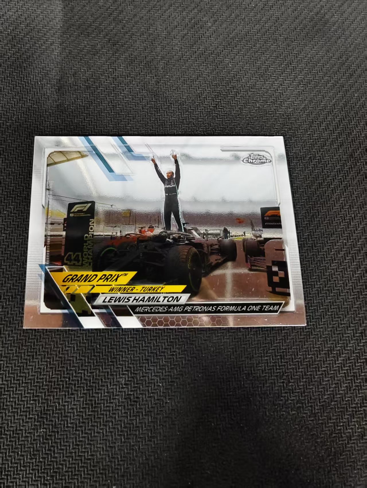 【可合并,不累计】2021 Topps Chrome Lewis Hamilton F1 梅赛德斯奔驰车队 刘易斯 汉密尔顿 划痕 边角瑕疵 #151