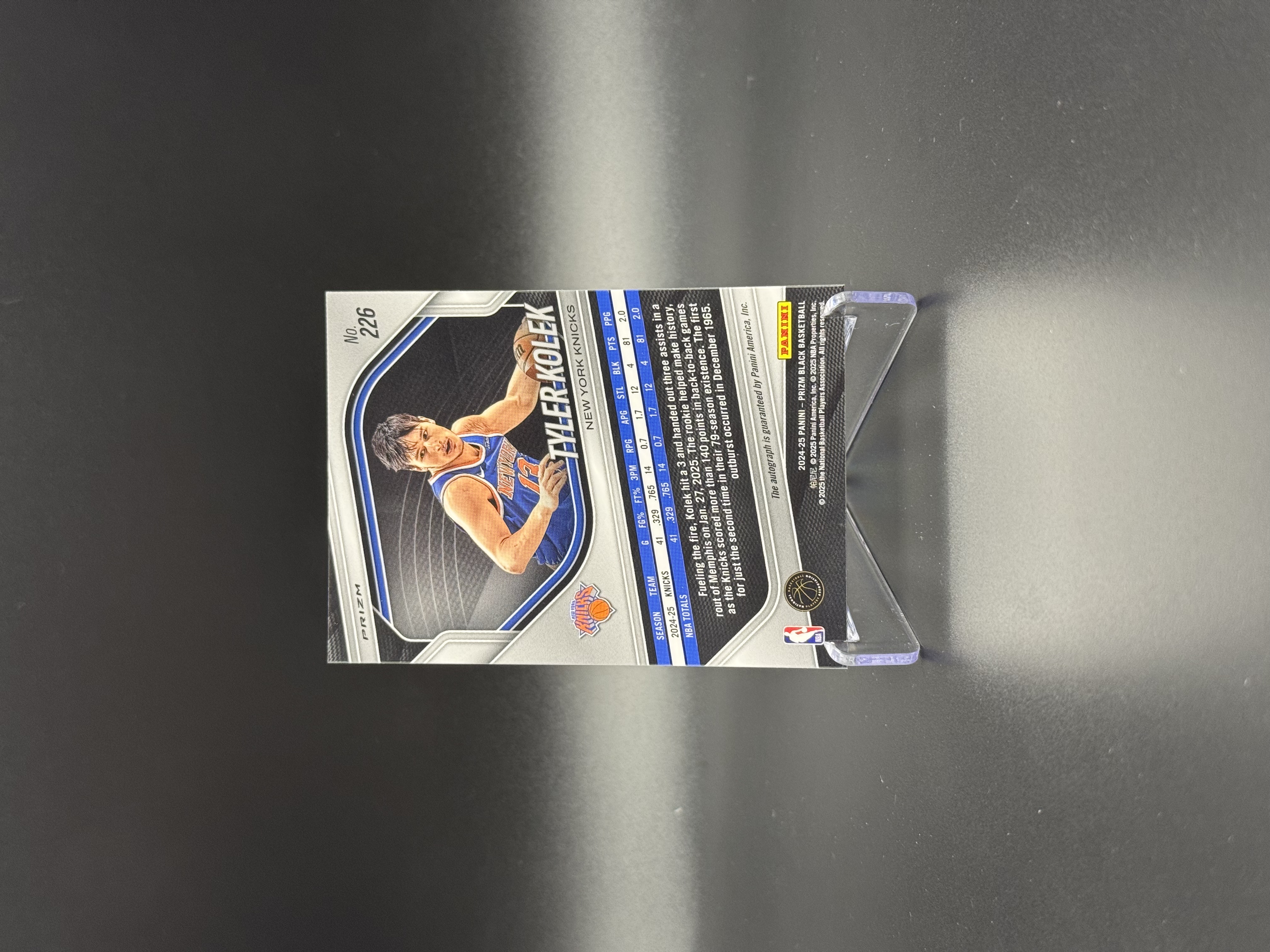 2024-25 Panini Mosaic Tyler Kolek RC 【鲨鱼辣椒 免费代拍】新秀 泰勒 科勒克 折射 签字 银折 Pz Black 细节如图#Tzy