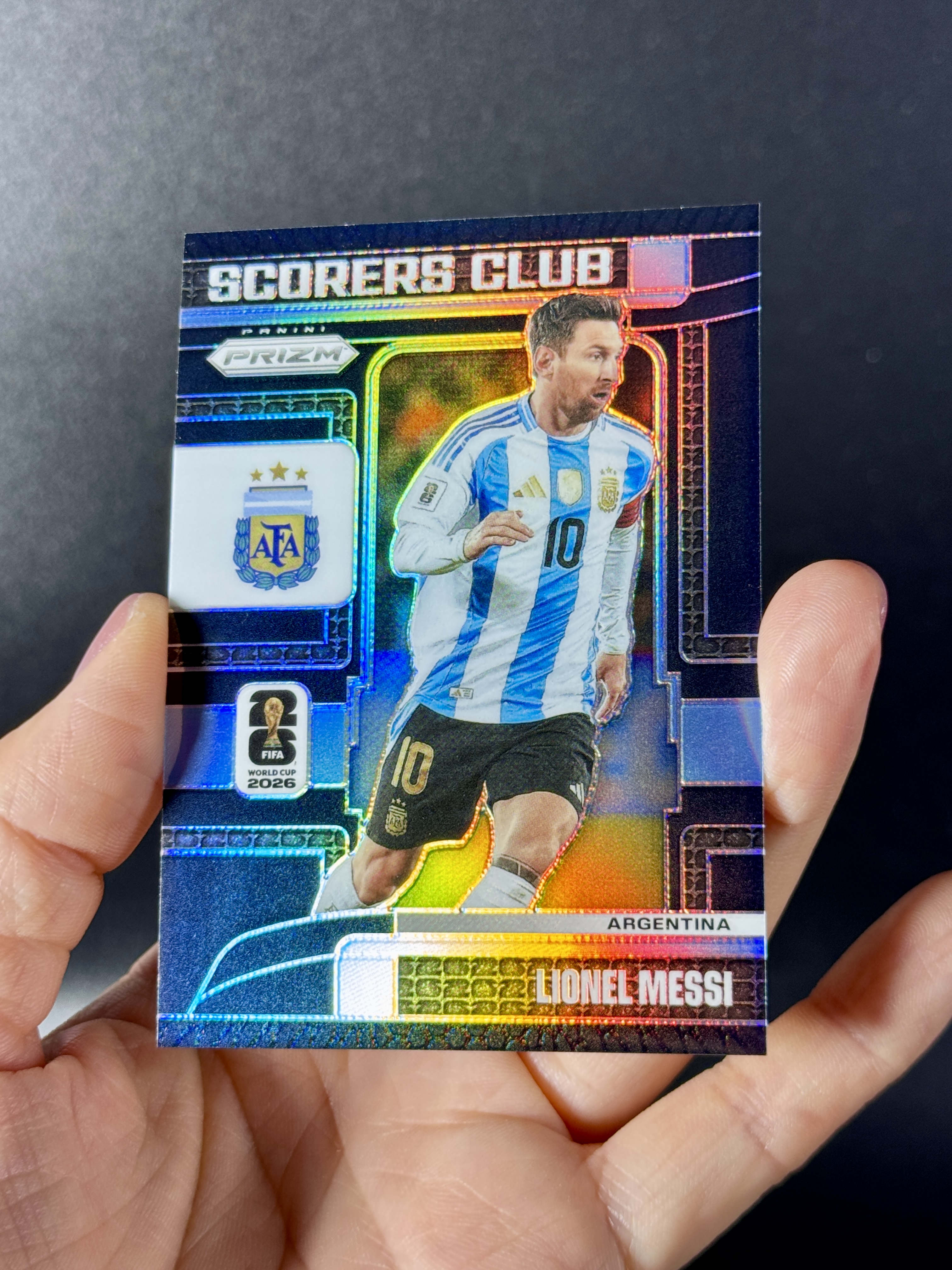 【喷子拍卖】2026 panini prizm world cup Lionel Messi 世界杯PZ 阿根廷 球王 梅西 scorers club 一编 黑折 black 1of 1 1/1 hit 世界杯进球记录 微瑕看图 ST-水哥