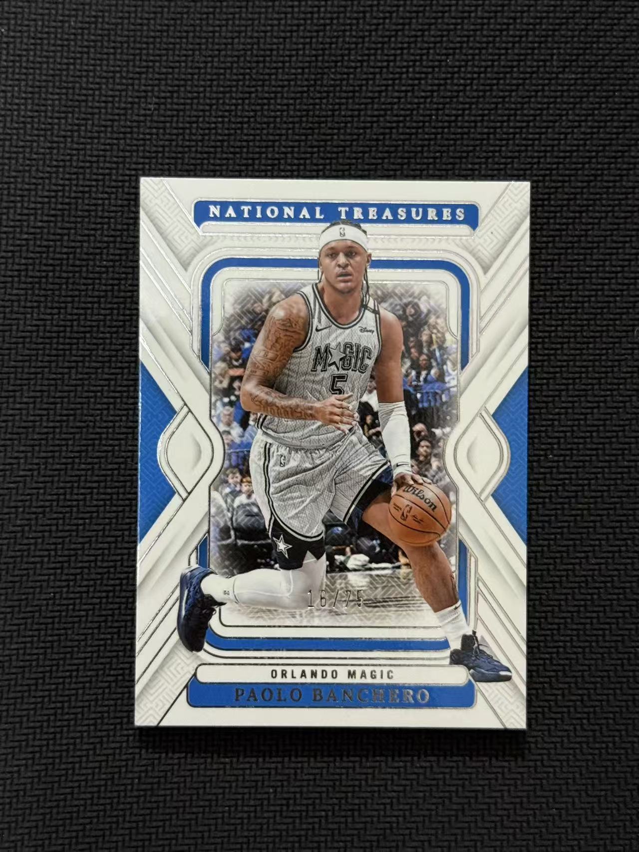 2024-25 Panini National Treasures Paolo Banchero 魔术 国宝 保罗 班切罗 班凯罗 16/75编 Base 选图帅气 卡品如图 老公DR