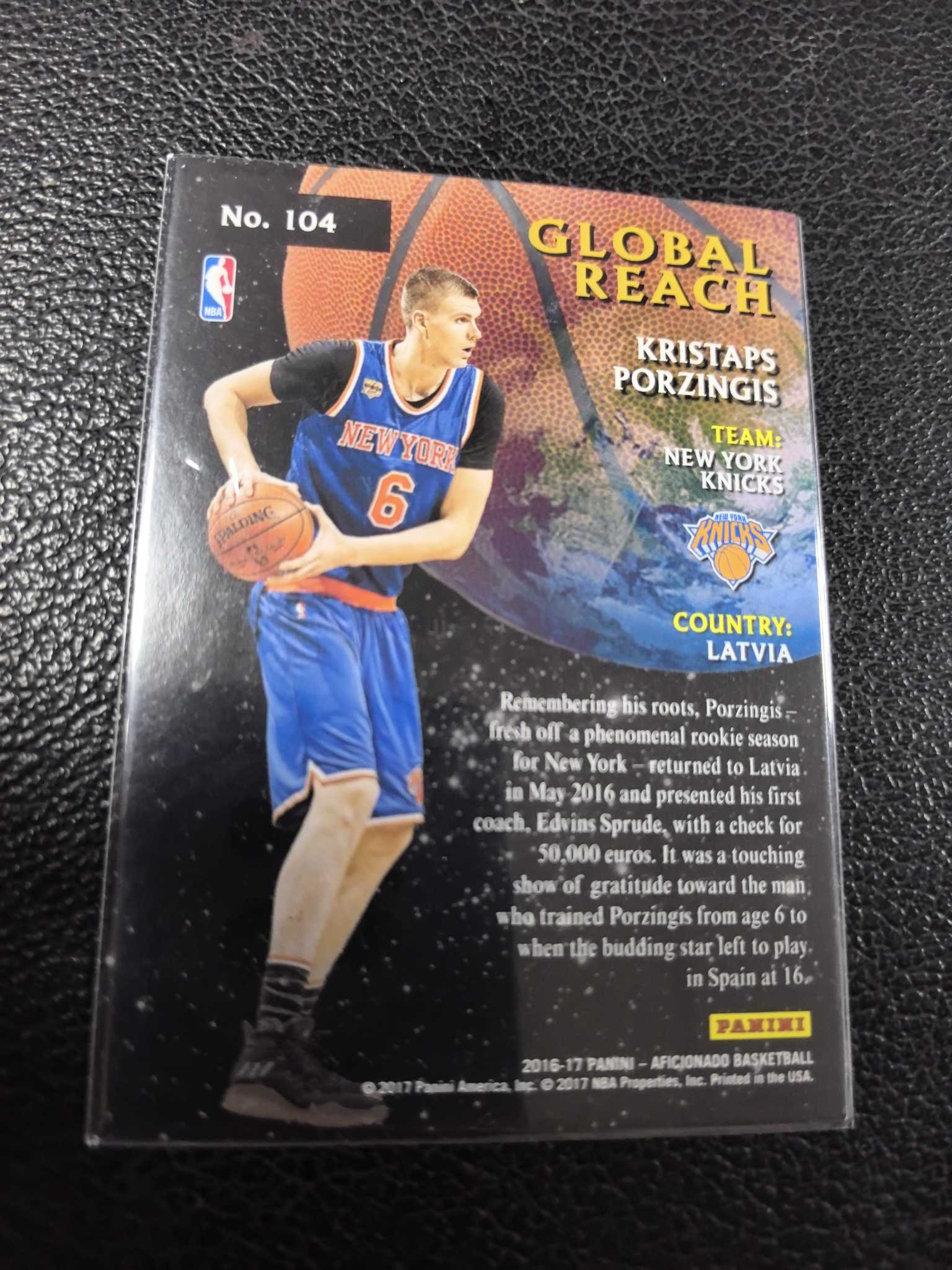 2016-17 波尔津吉斯 99编 护照 国旗 拉脱维亚 银折 尼克斯 10-9