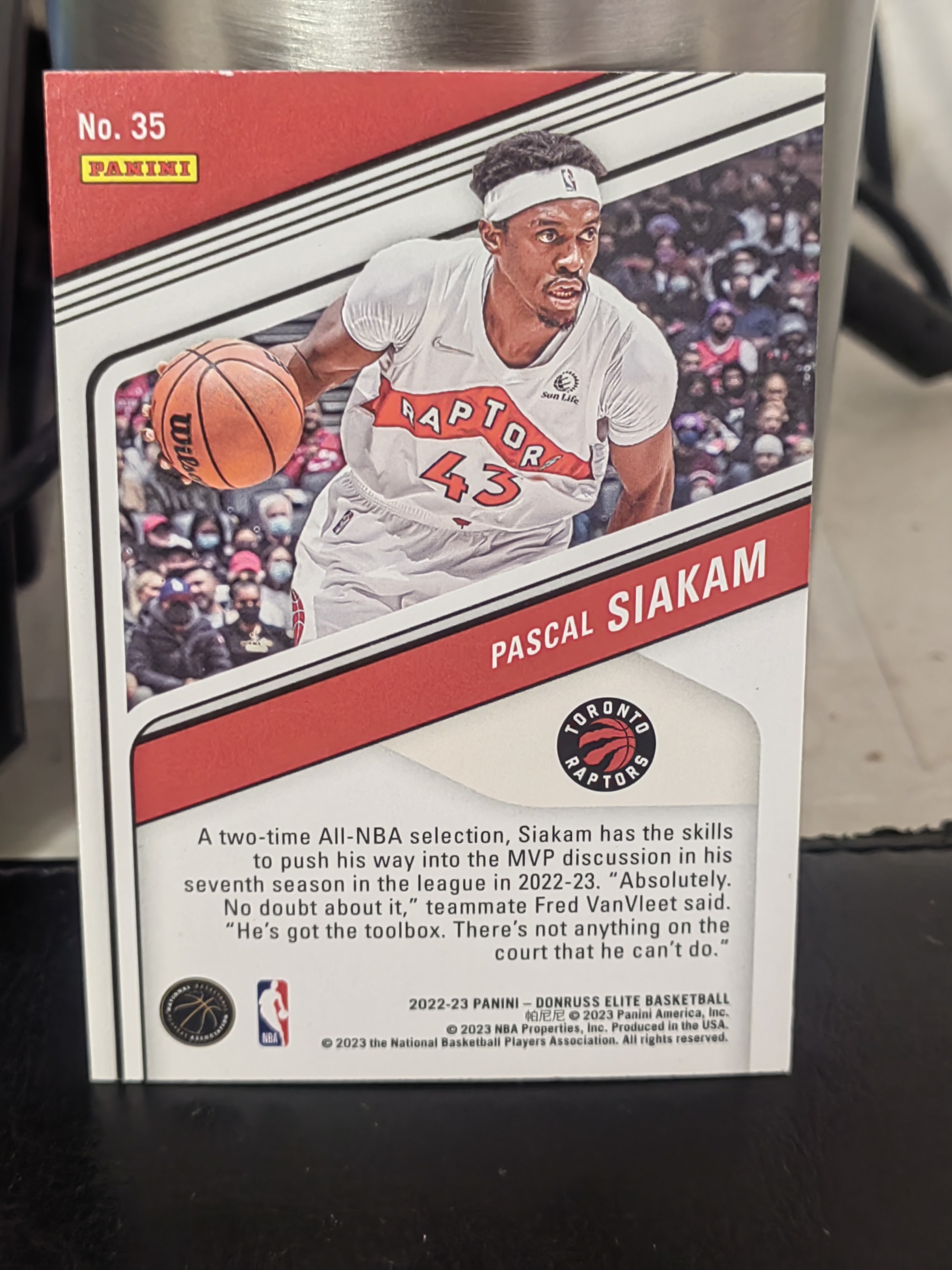 2022-23 Panini Donruss Elite Pascal Siakam 杜蕾斯 精英 红折 红网格折 帕斯卡尔 西亚卡姆 猛龙 篮 白边白角 不保卡品 卡品如图