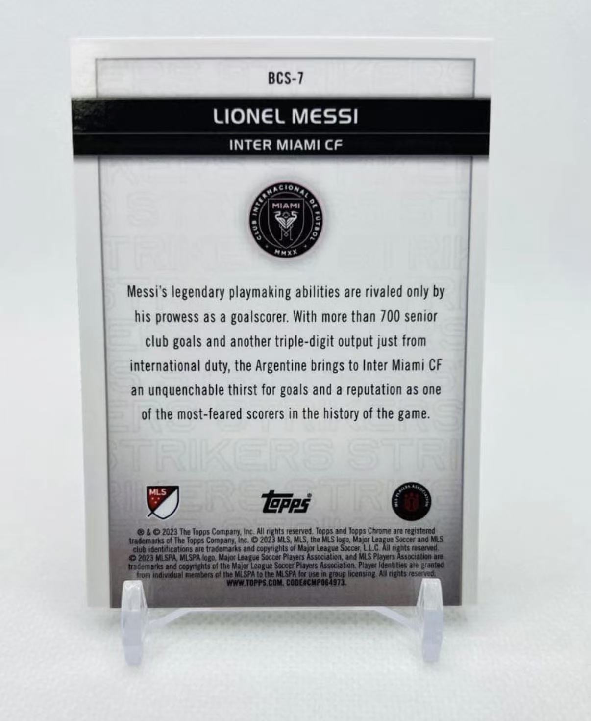 2023 Topps MLS chrome Lionel Messi 美职联首版 首皮 大比例 SSP 迈阿密国际 地标 双手指天 庆祝 里奥 梅西 银折 折射 大比例 箱货 卡品如图