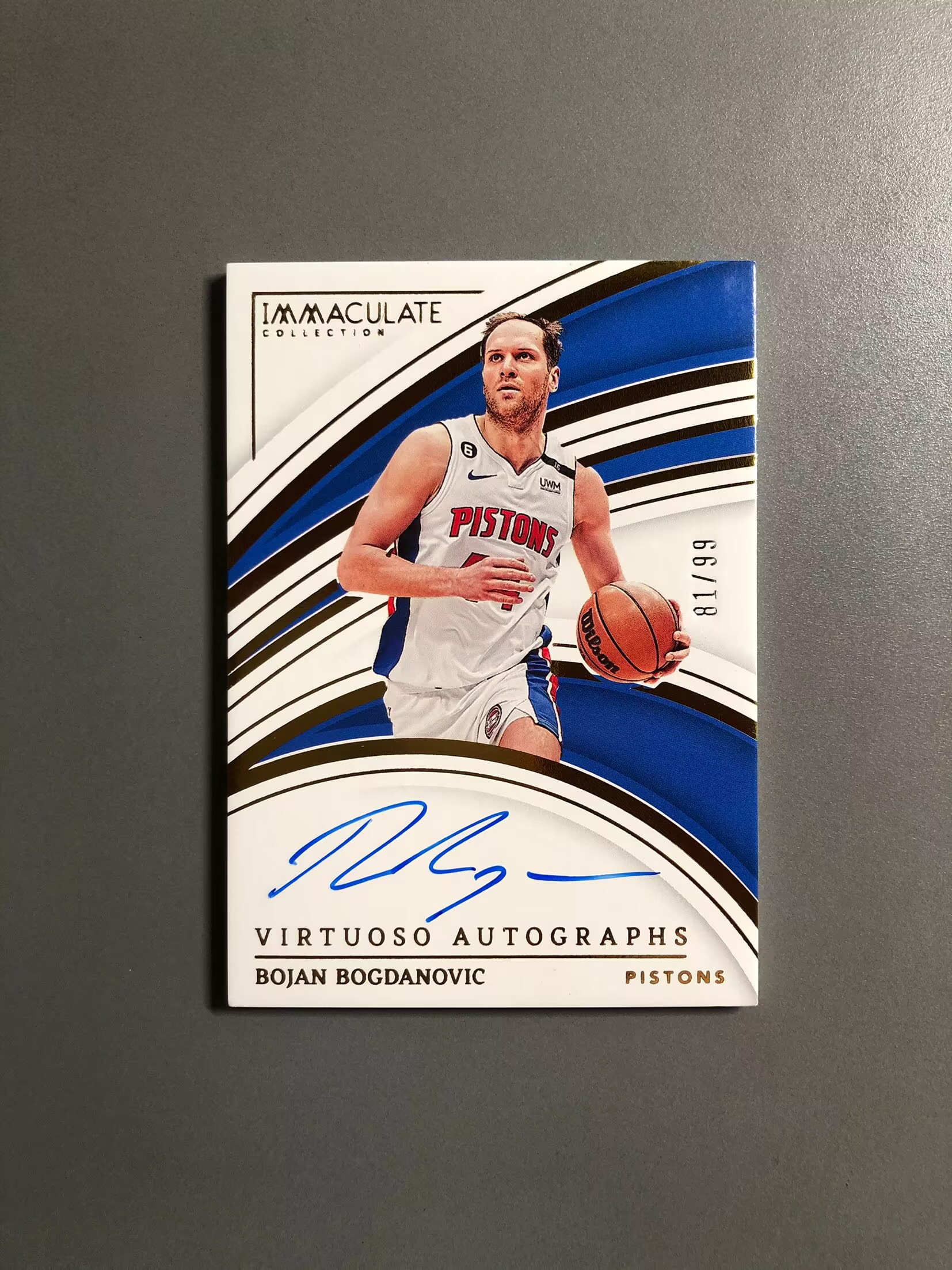 2022-23 Panini Immaculate Bojan Bogdanovic 博扬·博格达诺维奇 活塞 签字 卡签 Virtuoso 99编 实卡好看 卡品如图 可累计 OS024【诚接代卖】