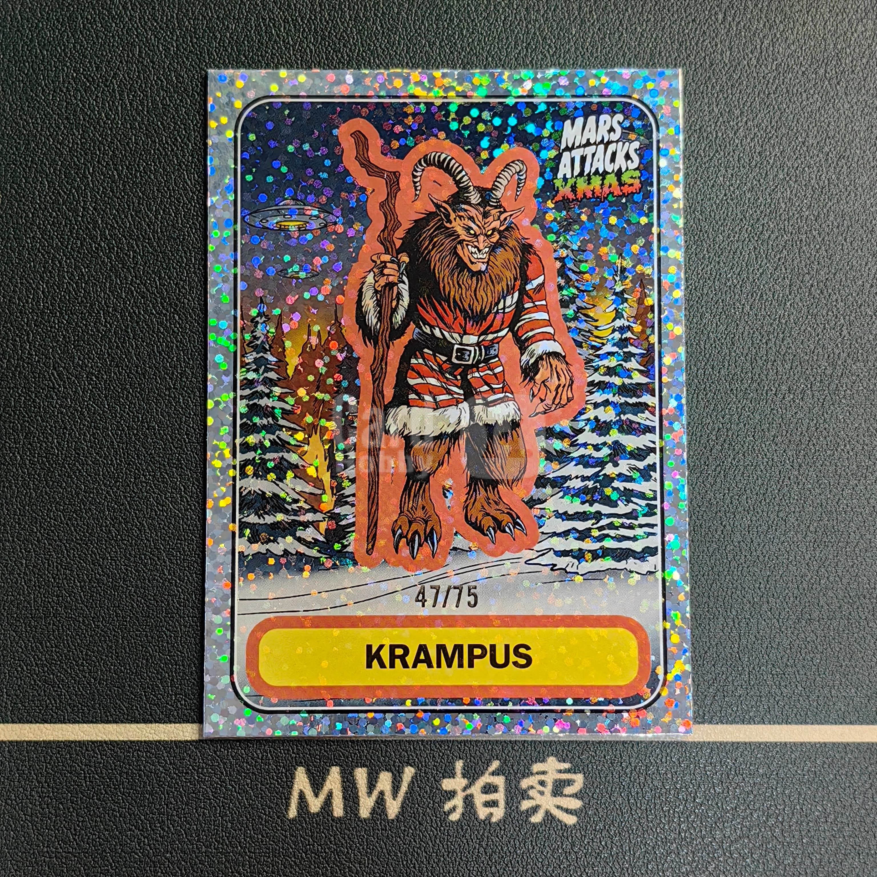 【MW拍卖】 Krampus 坎卜斯 Xmas 圣诞系列 /75编 2026 Topps Mars Attacks 火星人进攻折 银碎闪折 -璐