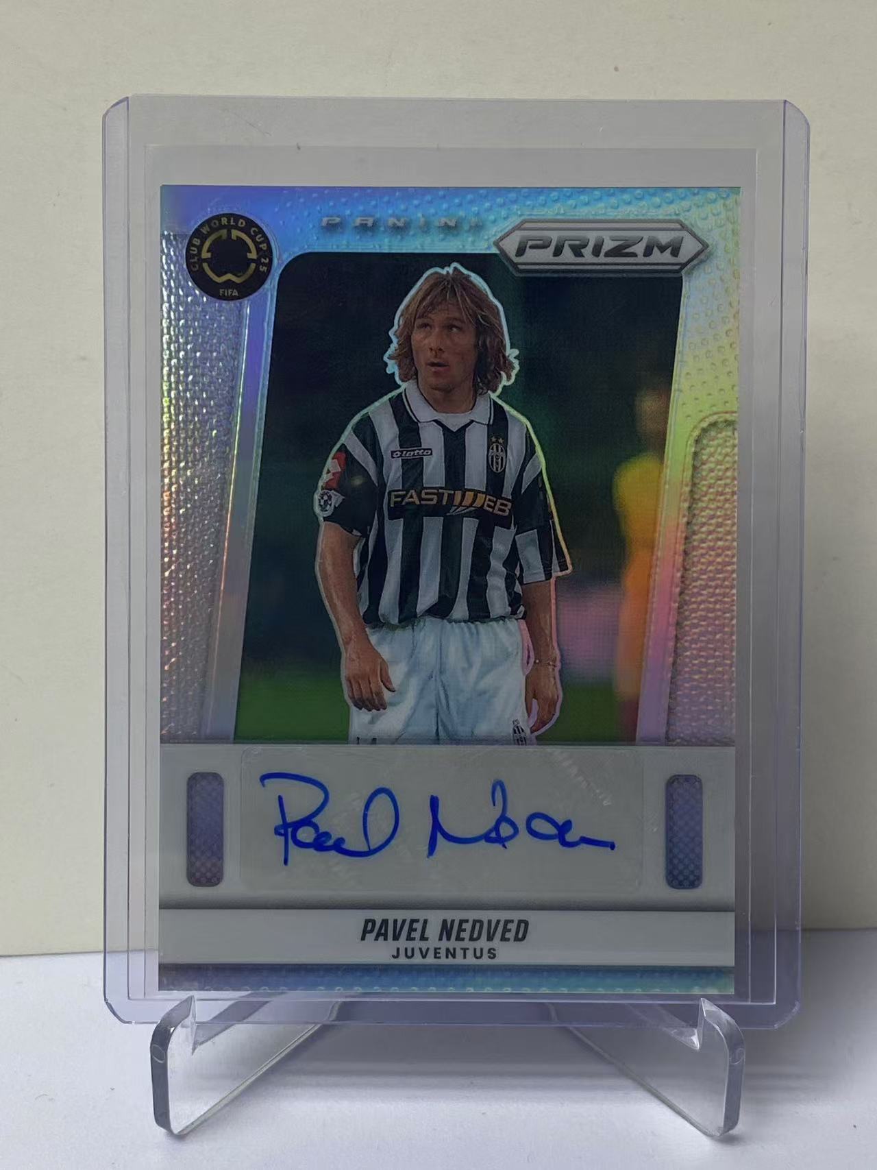 2025 Panini Prizm Pavel Nedved 世俱杯PZ 帕维尔 内德维德 捷克 尤文图斯 银折 21/49编 签字 墨迹如图 收藏必备 卡品如图 9527