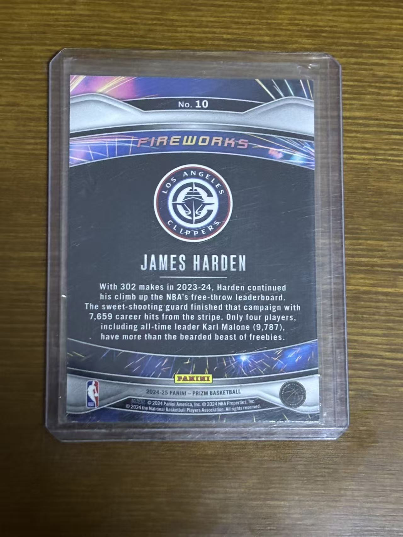 2024-25 Panini prizm James Harden 【磊子球星卡】 快船 哈登 FIRE WORKS 烟花 特卡 卡品如图 介意勿拍