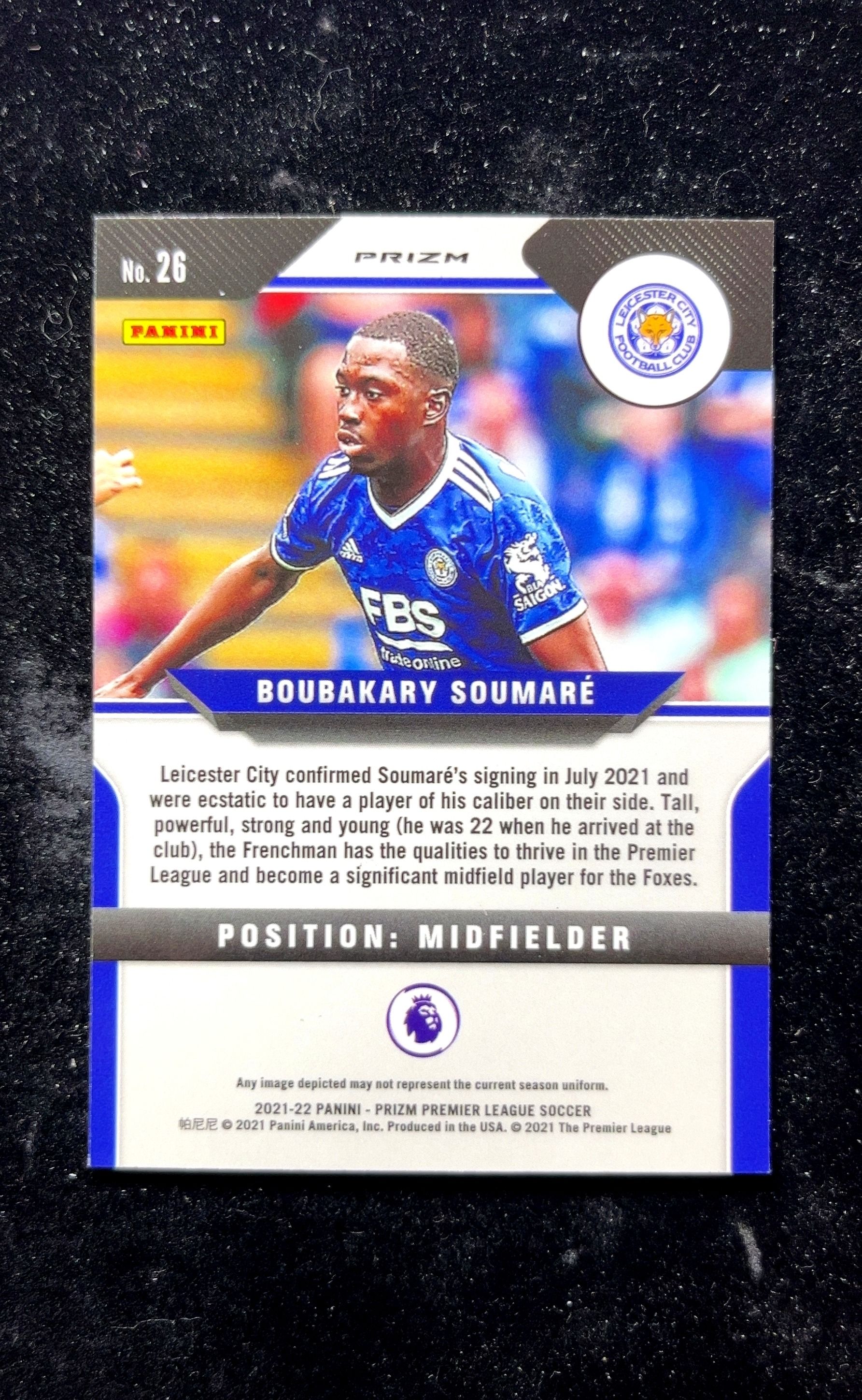 【小白1%代卖】2021 Panini Prizm RC 新秀 Boubakary Soumaré 布巴卡尔·苏马雷 红Wave折 折射 新秀 RC 卡品如图 高价值 #26 0625