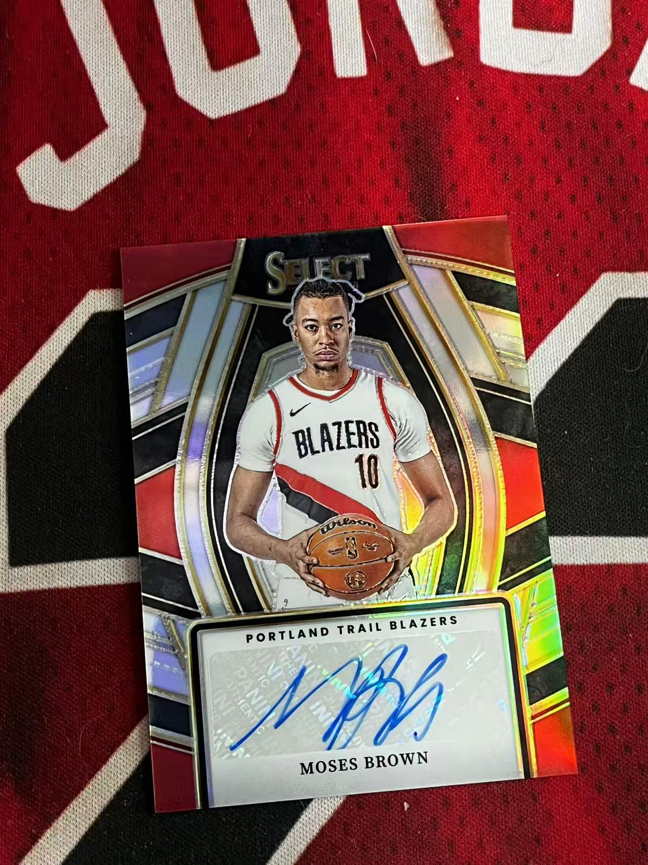 【接寄拍】2023-24 PANINI SELECT 开拓者 摩西布朗 签字卡 银折 折射 专收凑套必备【烂臭嘴拍卖】