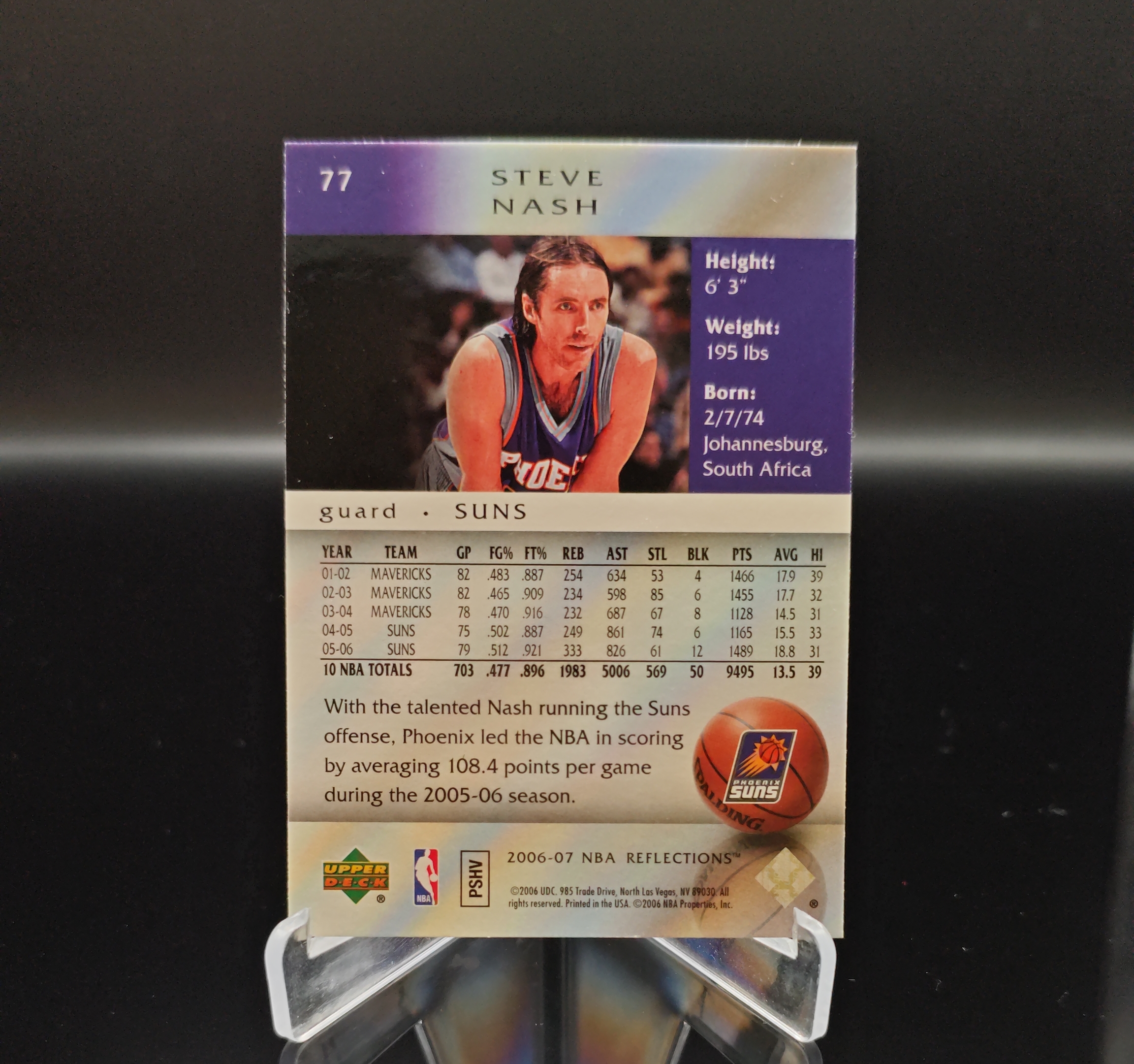 2006-07 Upper Deck Reflections Steve Nash #77 史蒂夫纳什 菲尼克斯太阳 卡品如图