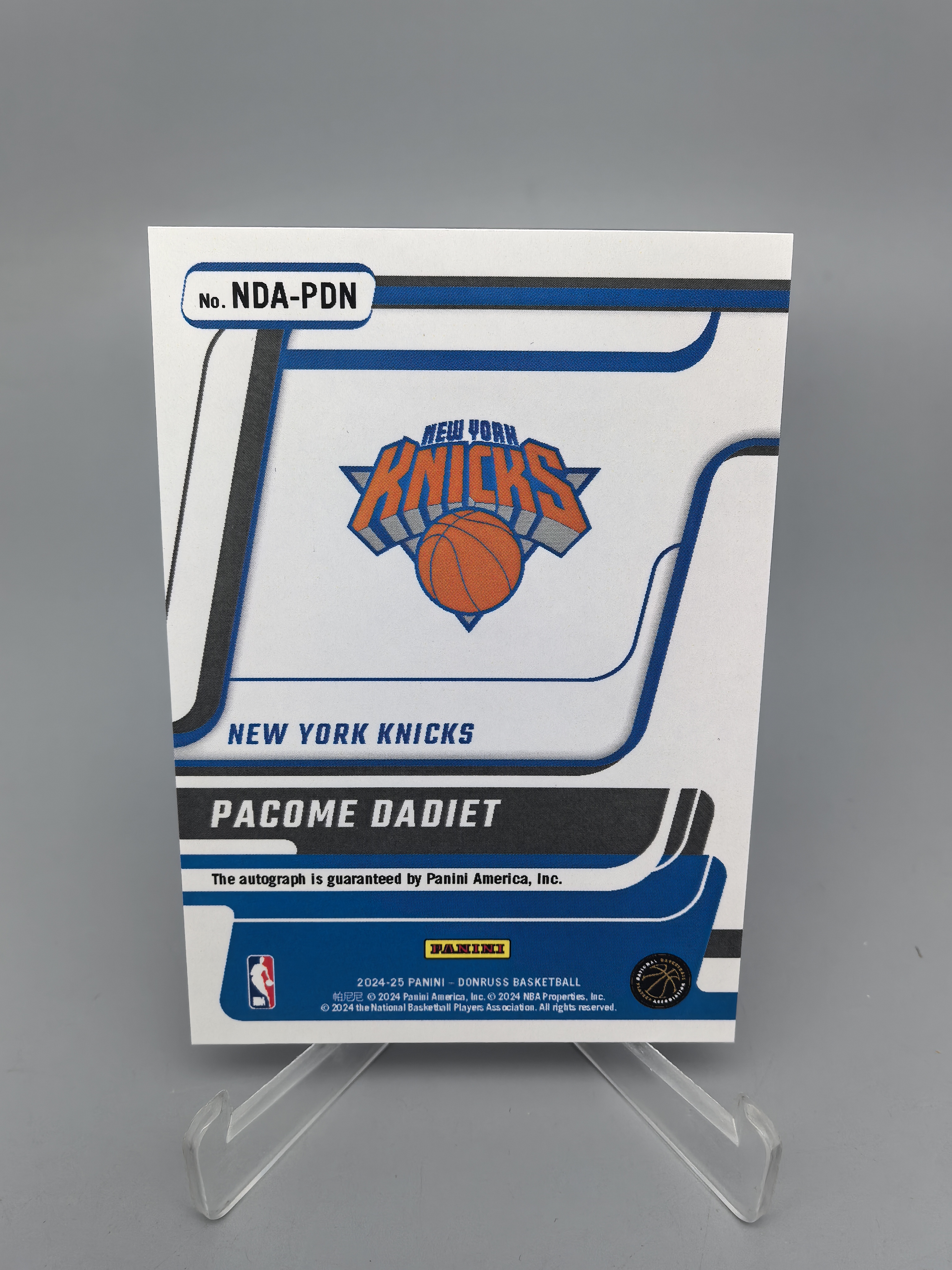 【坚果卡牌代拍】2024-25 Panini Donruss Pacome Dadiet RC杜蕾斯 新秀 尼克斯 达迪耶 大比例 明日签 卡签 签字 SSP 阿顺1027