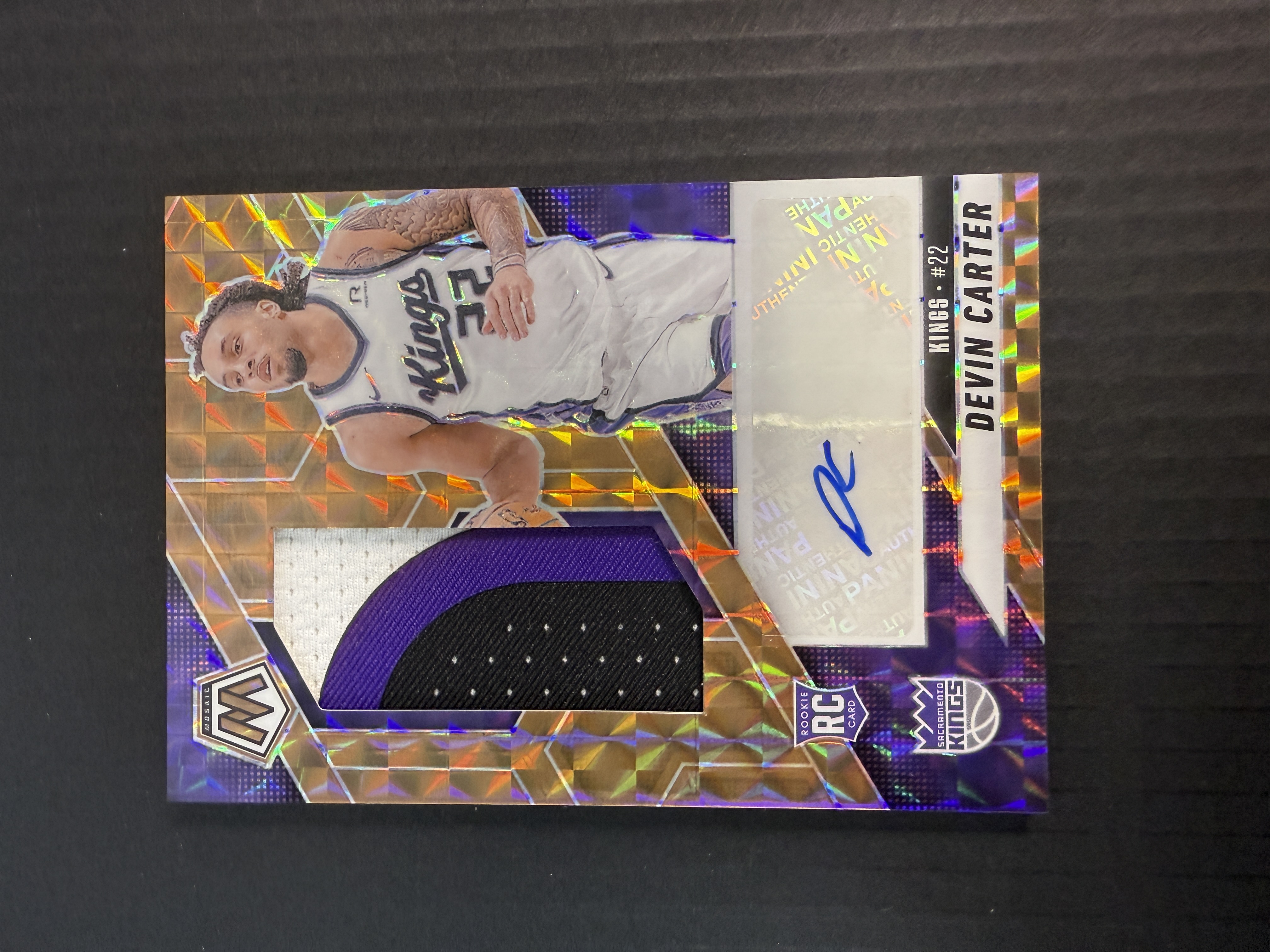 【GOAT山羊拍卖】航 2024-25赛季 马赛克mosaic系列 德文卡特 新秀铜马赛克折光谱rpa /75 国王新星 品相如图