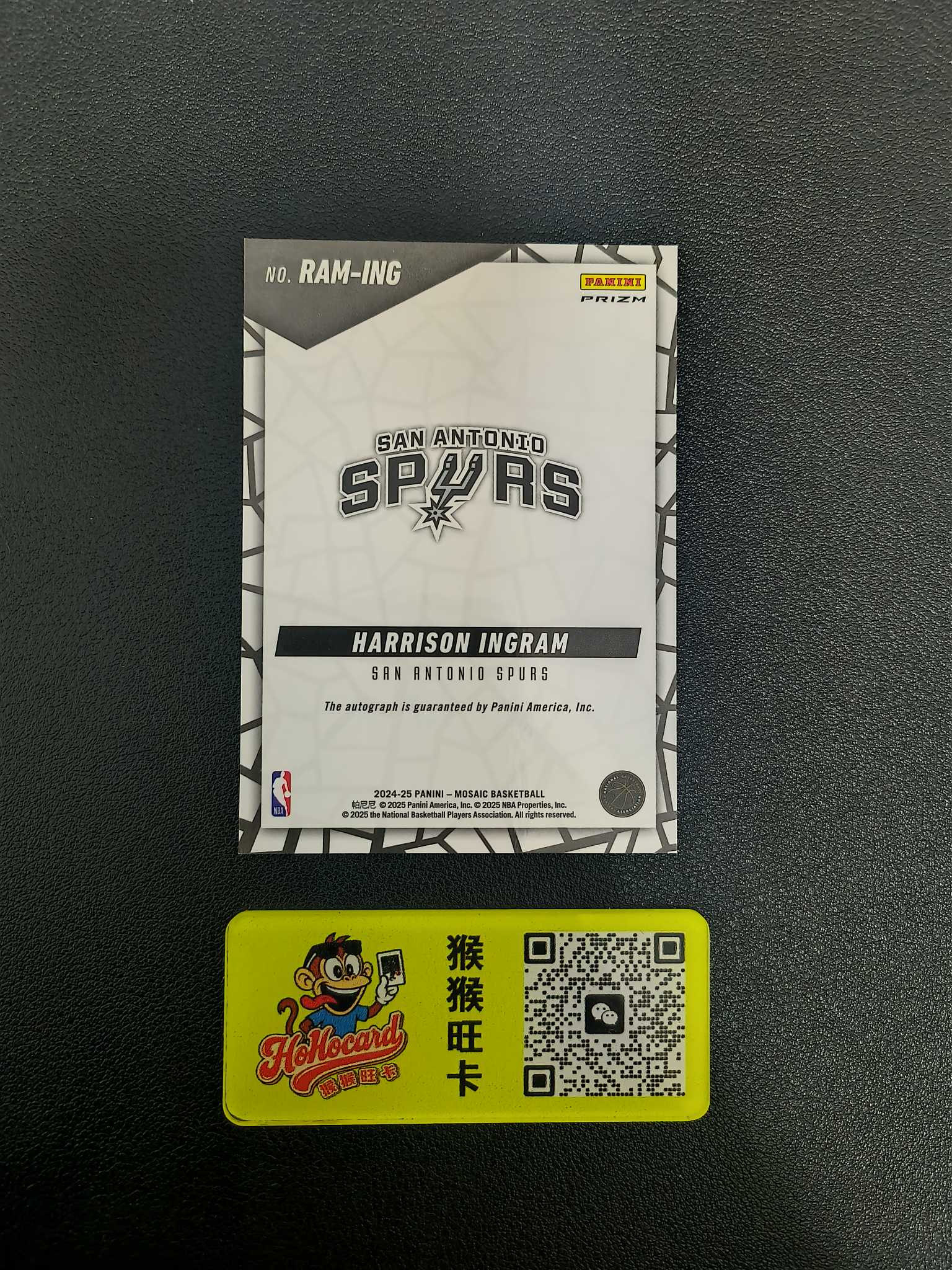 2024-25 Panini Mosaic Harrison Ingram RC 【猴猴旺卡】马赛克 马刺队 小英格拉姆 贴签 红金折 卡品如图 接代拍 8b【龙】