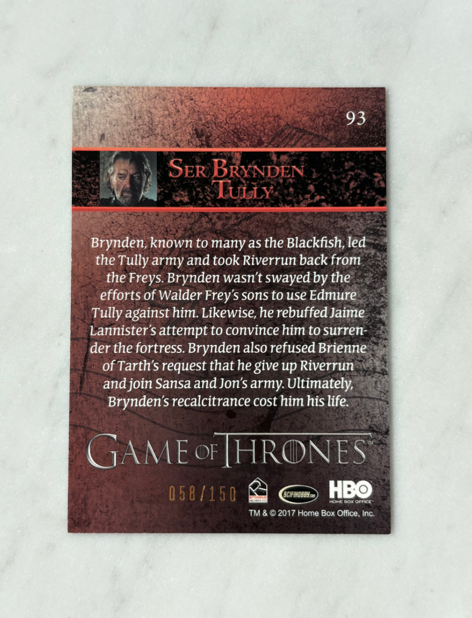 2017 Other Game of Thrones Clive Russell HBO 权游 权利的游戏 权力的游戏 冰与火之歌 人物卡 /150 凑套必备