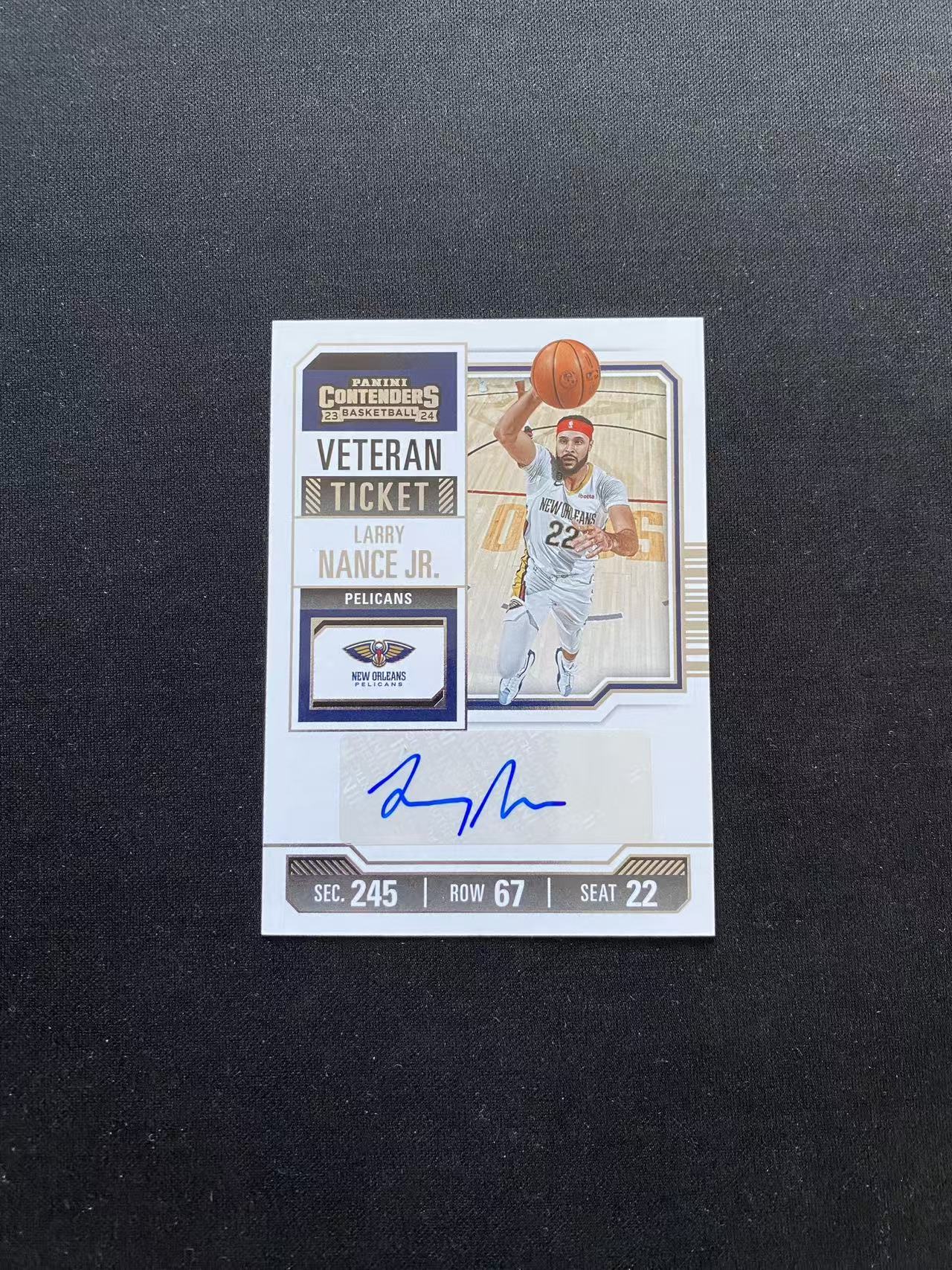 2023-24 Panini Contenders Larry Nance Jr 球票 小拉里 南斯 Veteran Ticket 签字 鹈鹕【king#5】