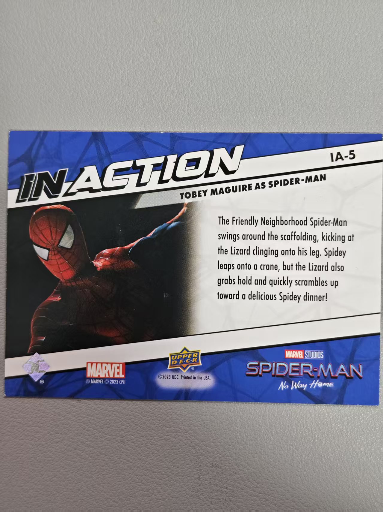【阿泽代卖】2023 Upper Deck UD Marvel Spider-Man No Way Home 漫威 蜘蛛侠 英雄无归 In Action 绿平行 特卡 收藏必备 划痕如图 介意勿拍