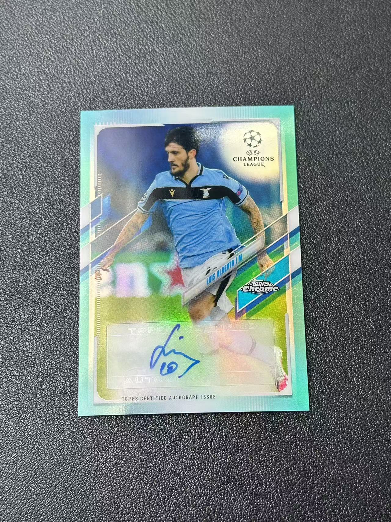 2020-21 Topps Chrome Luis Alberto 阿尔贝托 拉齐奥 欧冠 签字 /199编 青折 卡品如图【家俊】