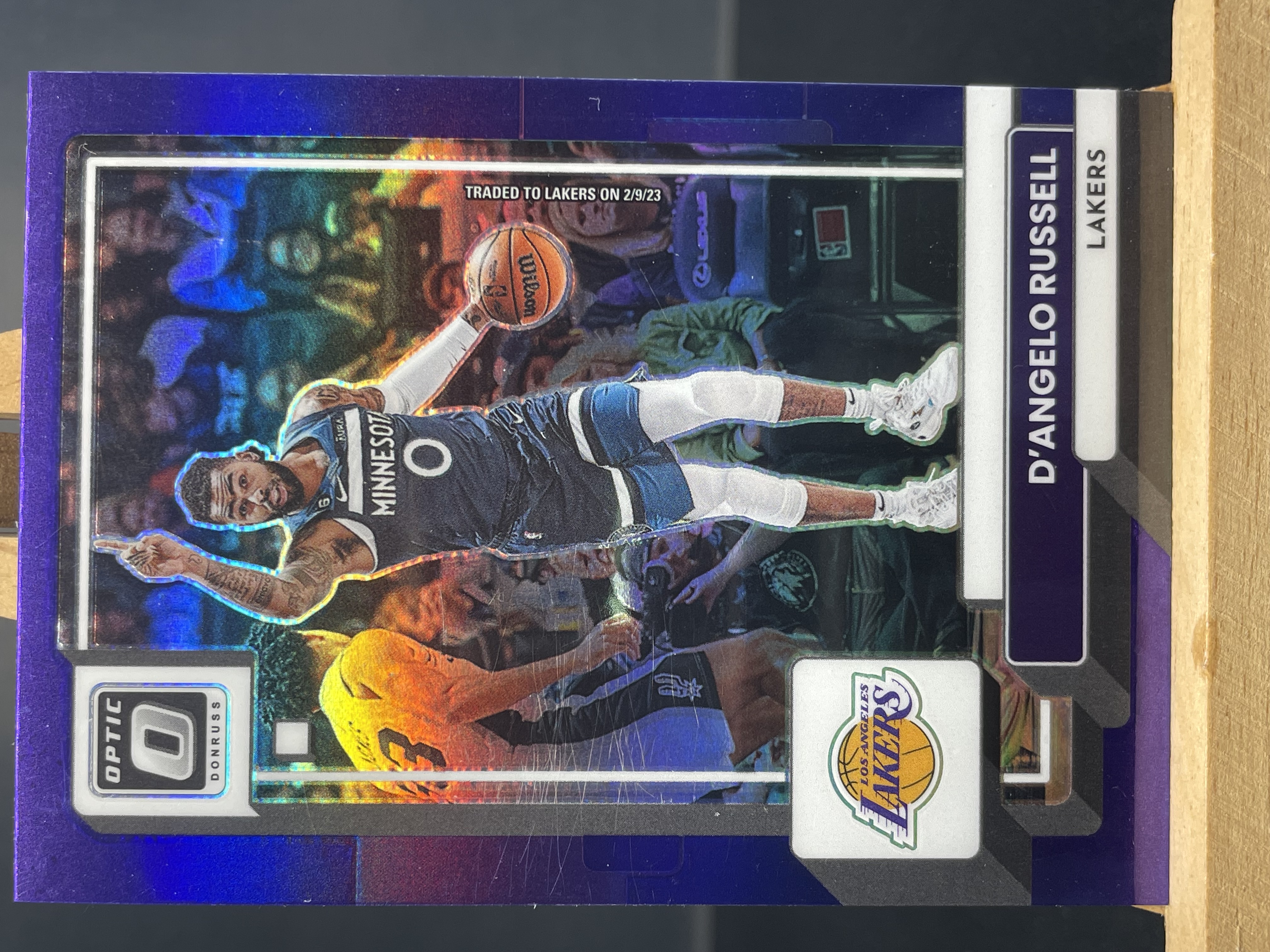 (B4) 2022-23 PANINI OPTIC 紫折 水拉 德安吉洛 拉塞尔 湖人 实卡好看 收藏凑套必备 卡品如图 !!!